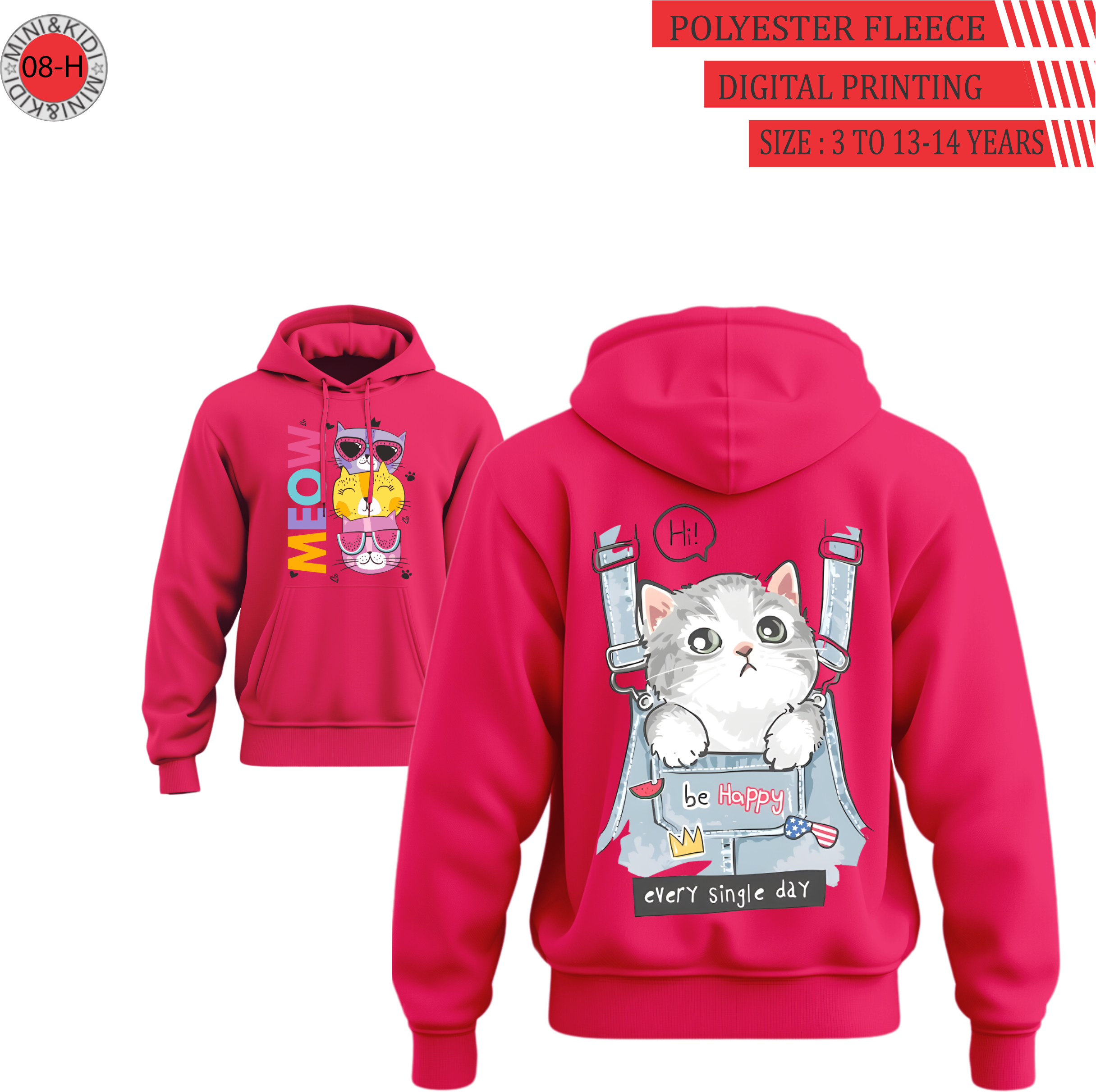 MEOW and every single day hoodie