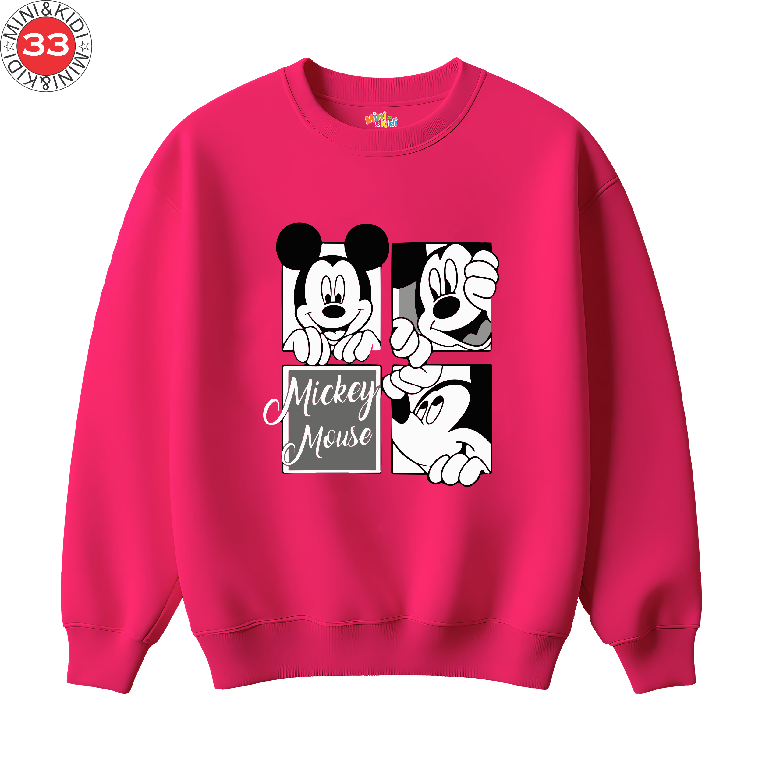 mickey grid sweatshirt