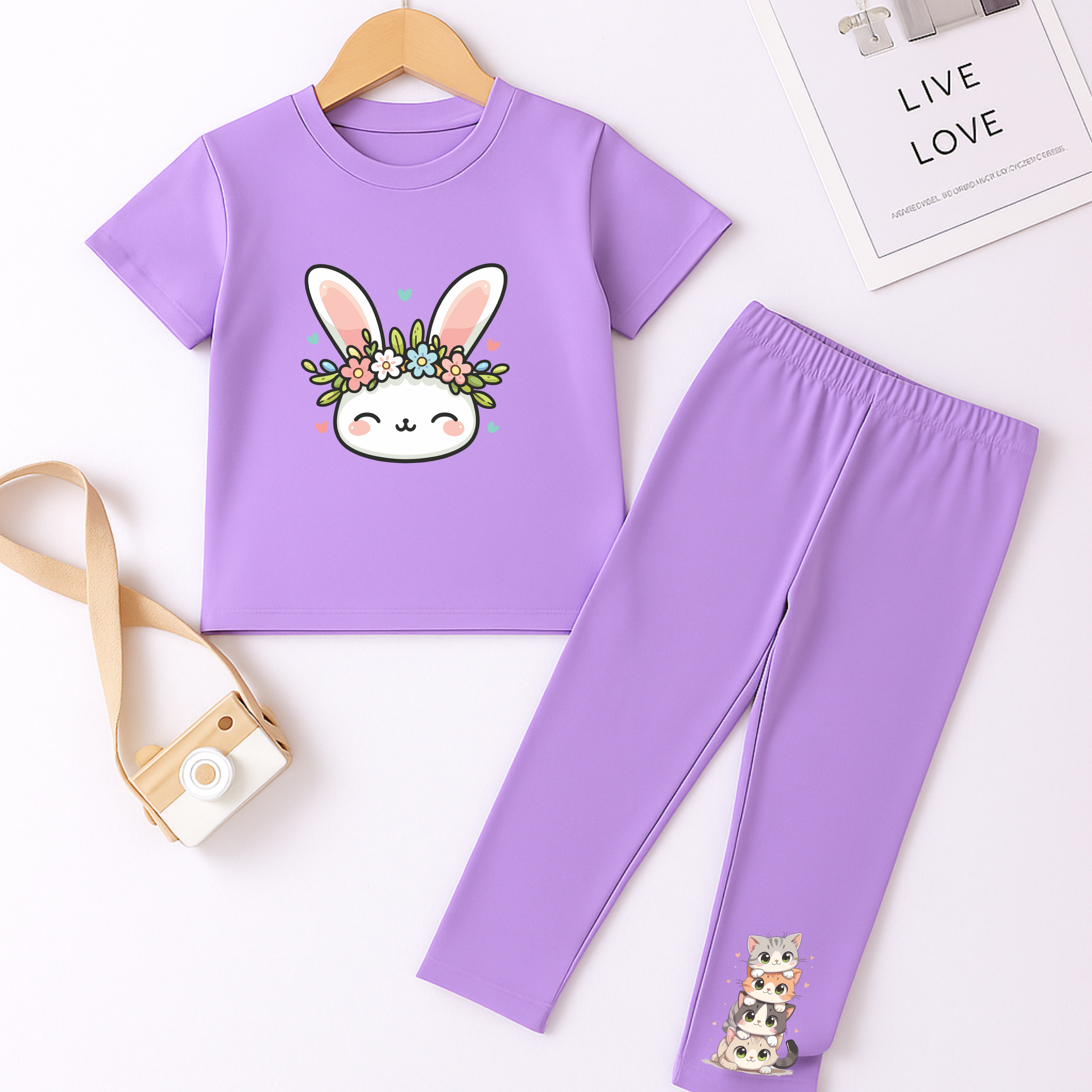 Floral Bunny Trouser Set