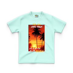 Beach Sunset Vibes Kids Tee