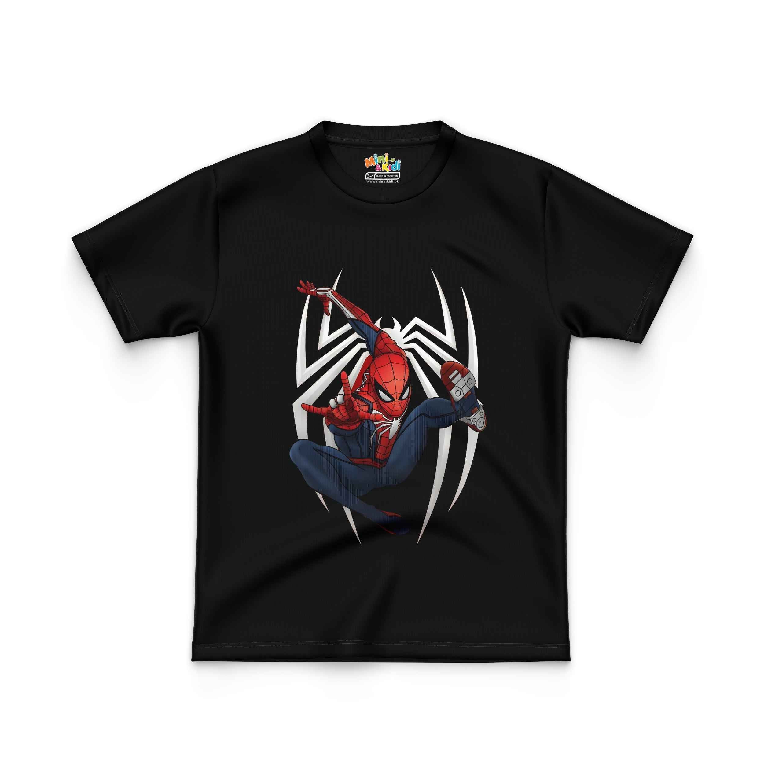 T-shirt features a graphic of Spider-Man