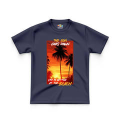Beach Sunset Vibes Kids Tee