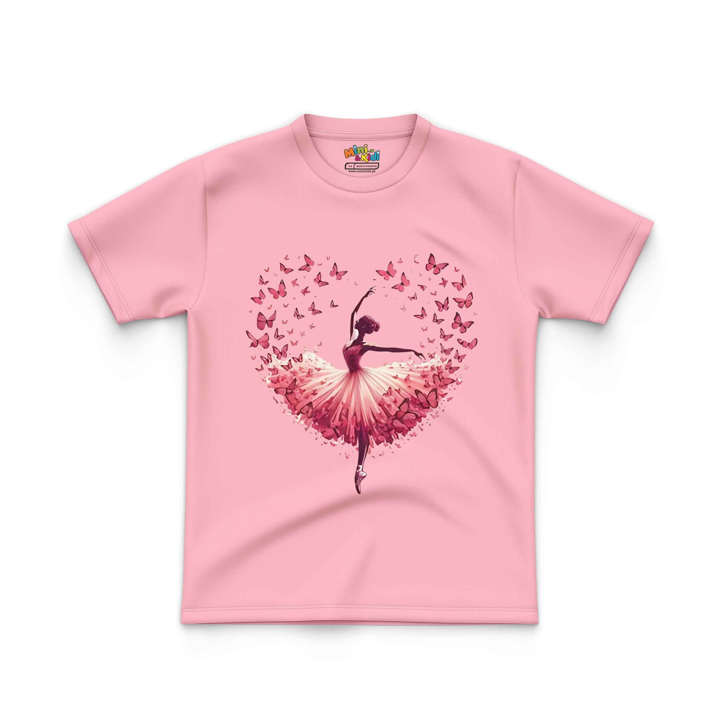 Twirling Pink Butterflies Kids T Shirt