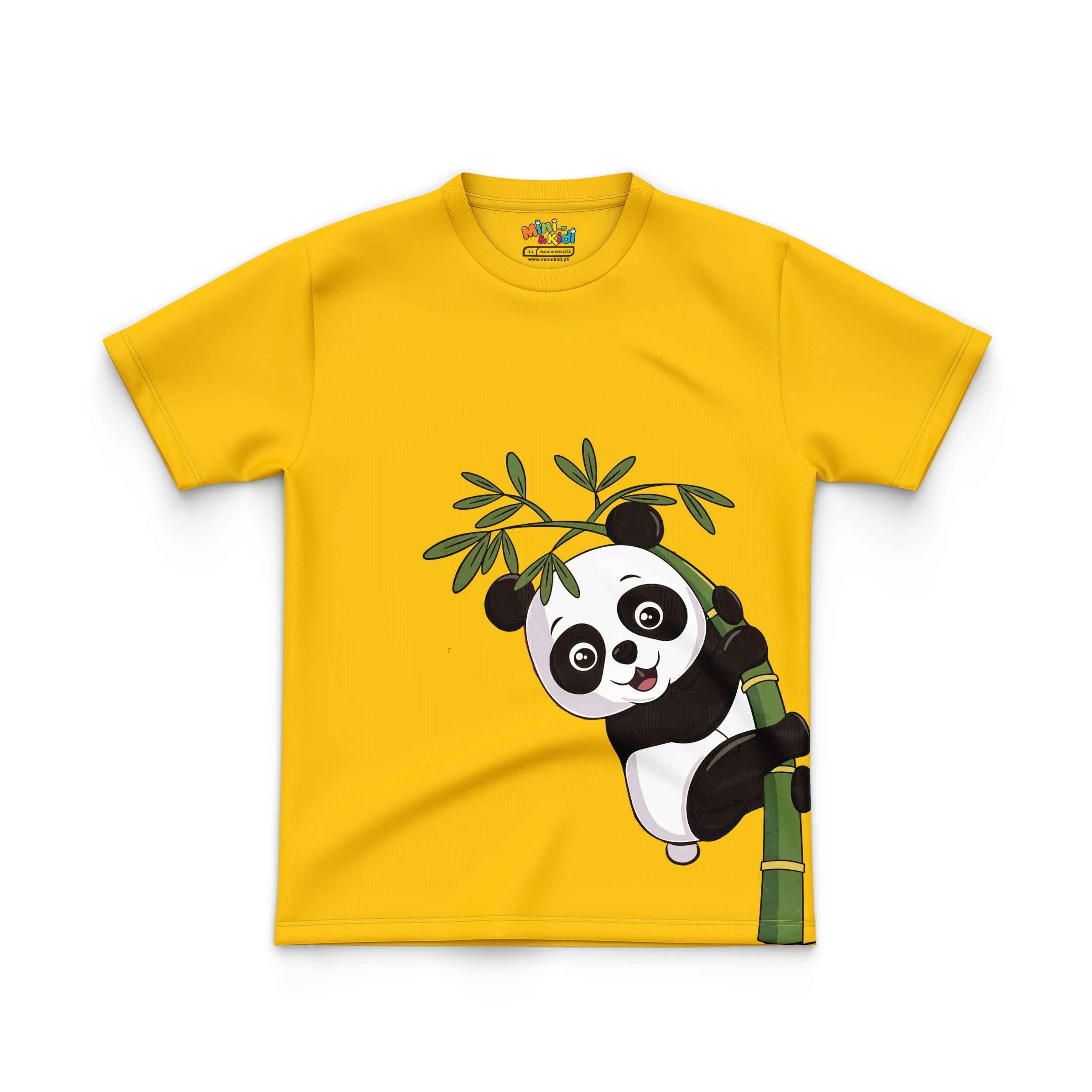 Cute Panda Clinging T Shirts