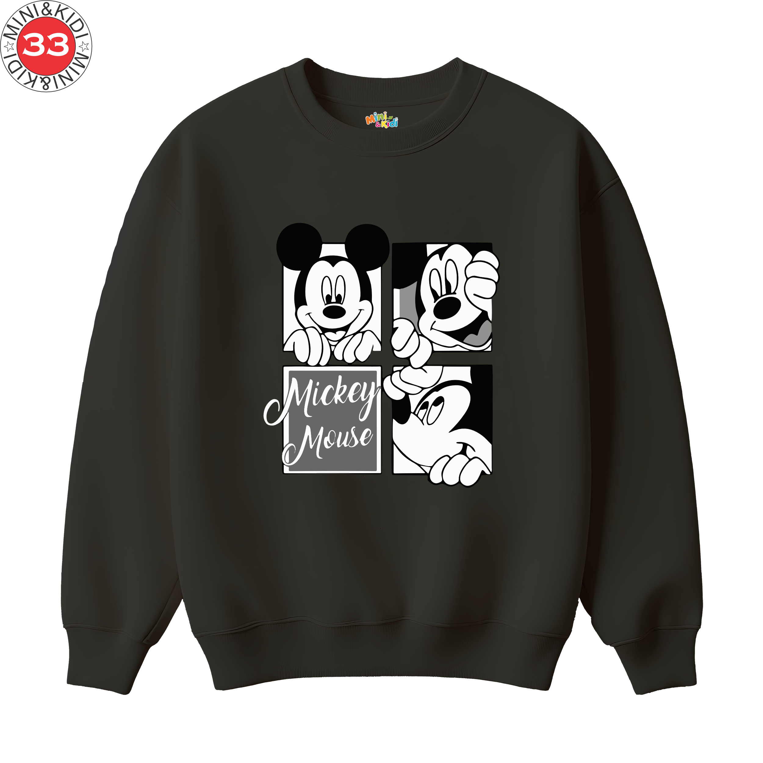 mickey grid sweatshirt