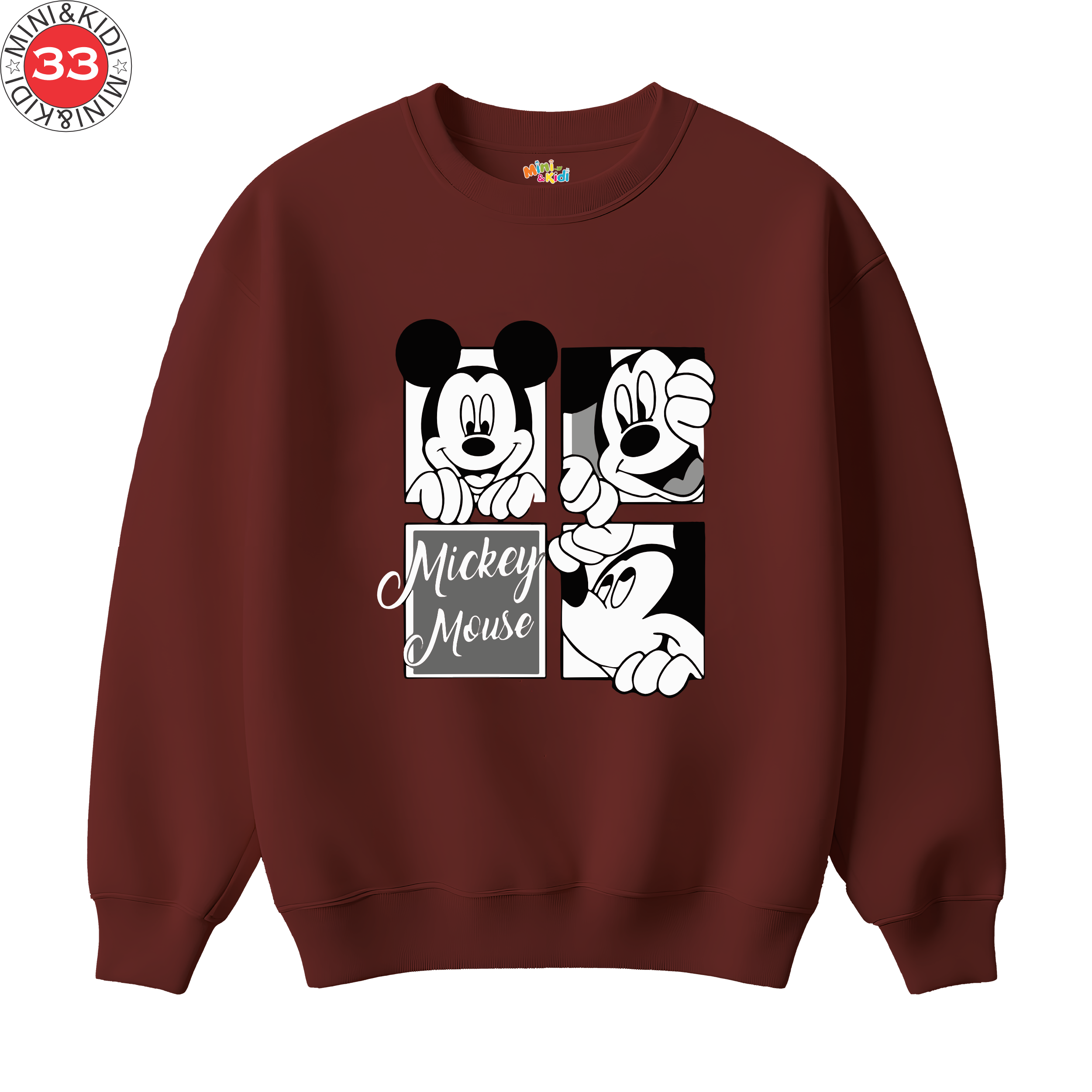 mickey grid sweatshirt