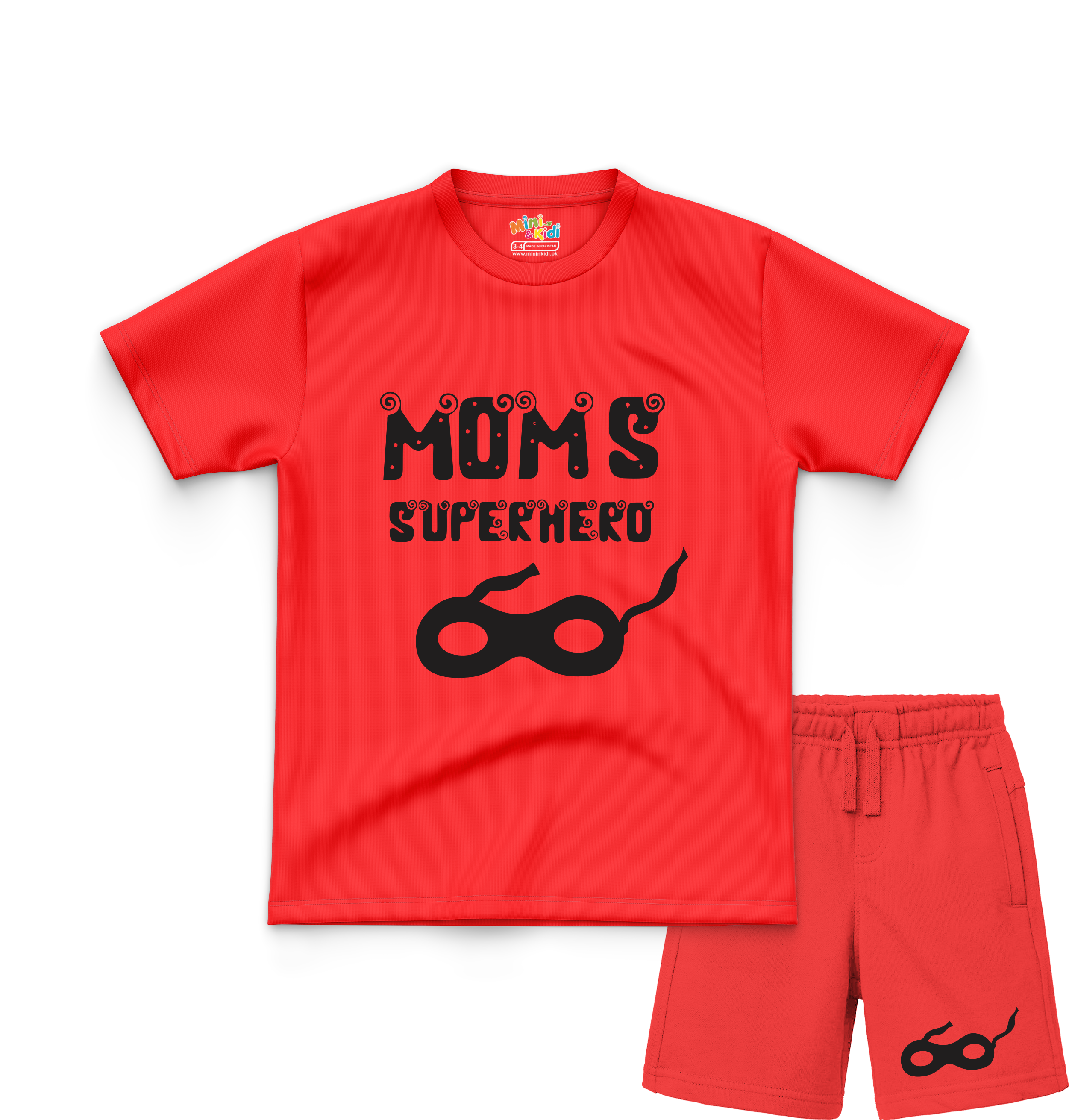 Moms Superhero T-Shirt and Shorts Set