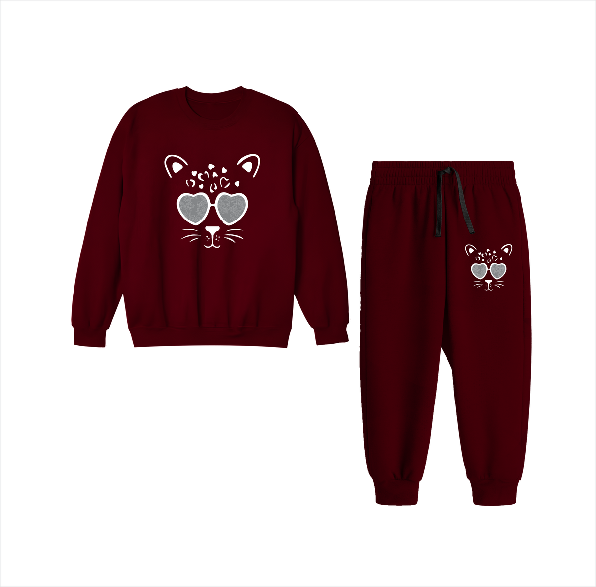 leopard wearing heart-shaped sunglasses Tracksuit
