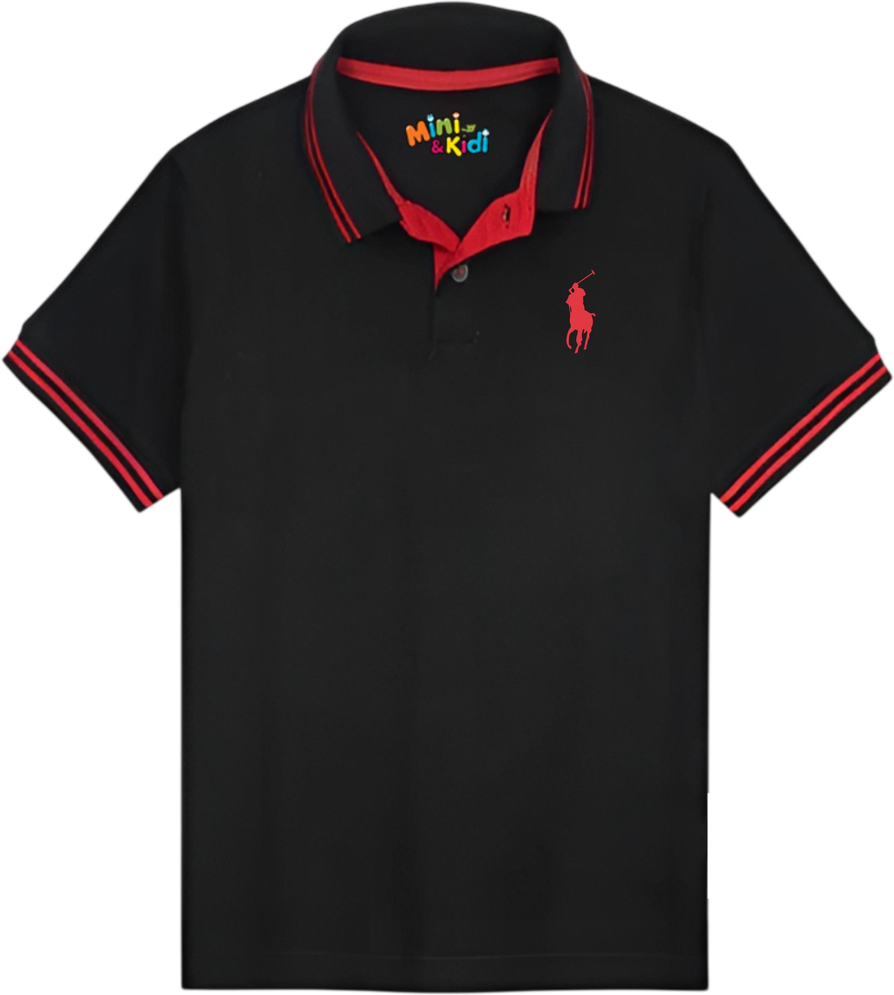 polo t shirt black