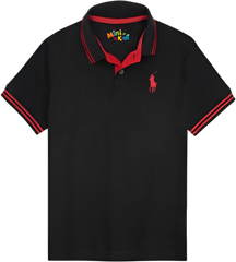 polo t shirt black