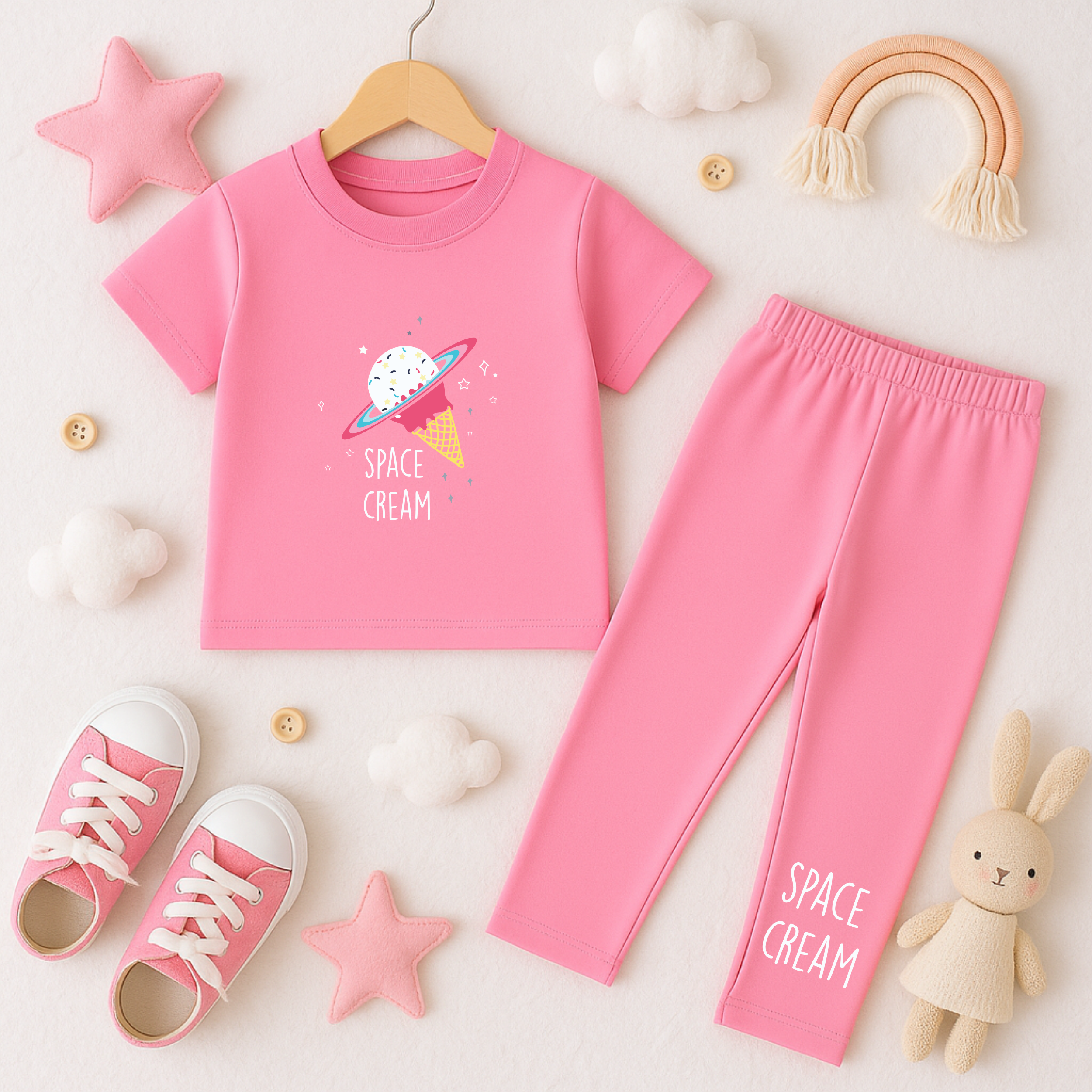 Space Cream Trouser Set