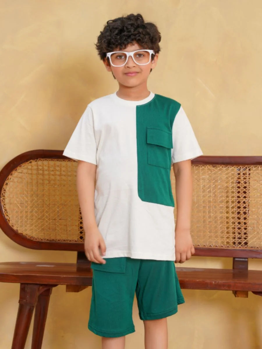 Forest Green Contrast Panel Suit