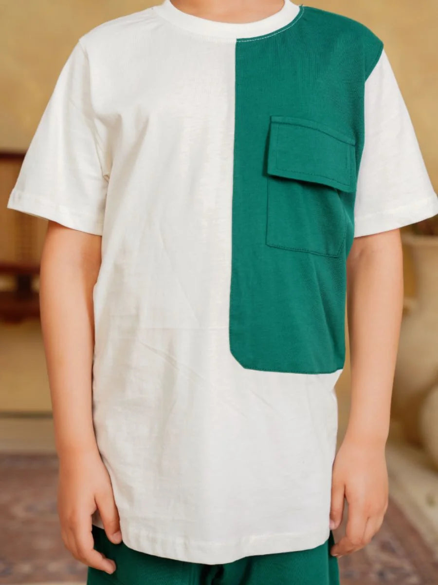 Forest Green Contrast Panel Suit