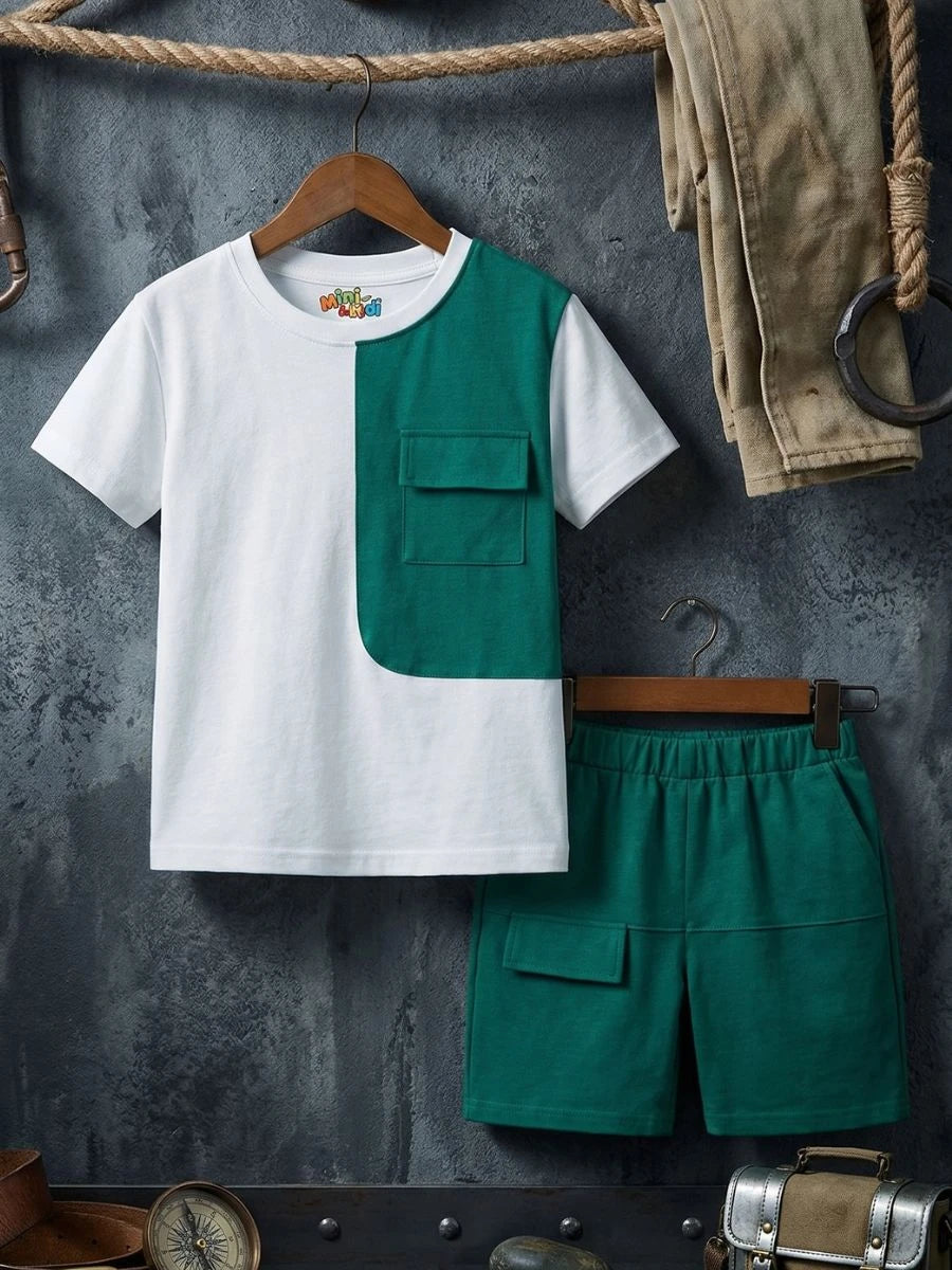 Forest Green Contrast Panel Suit