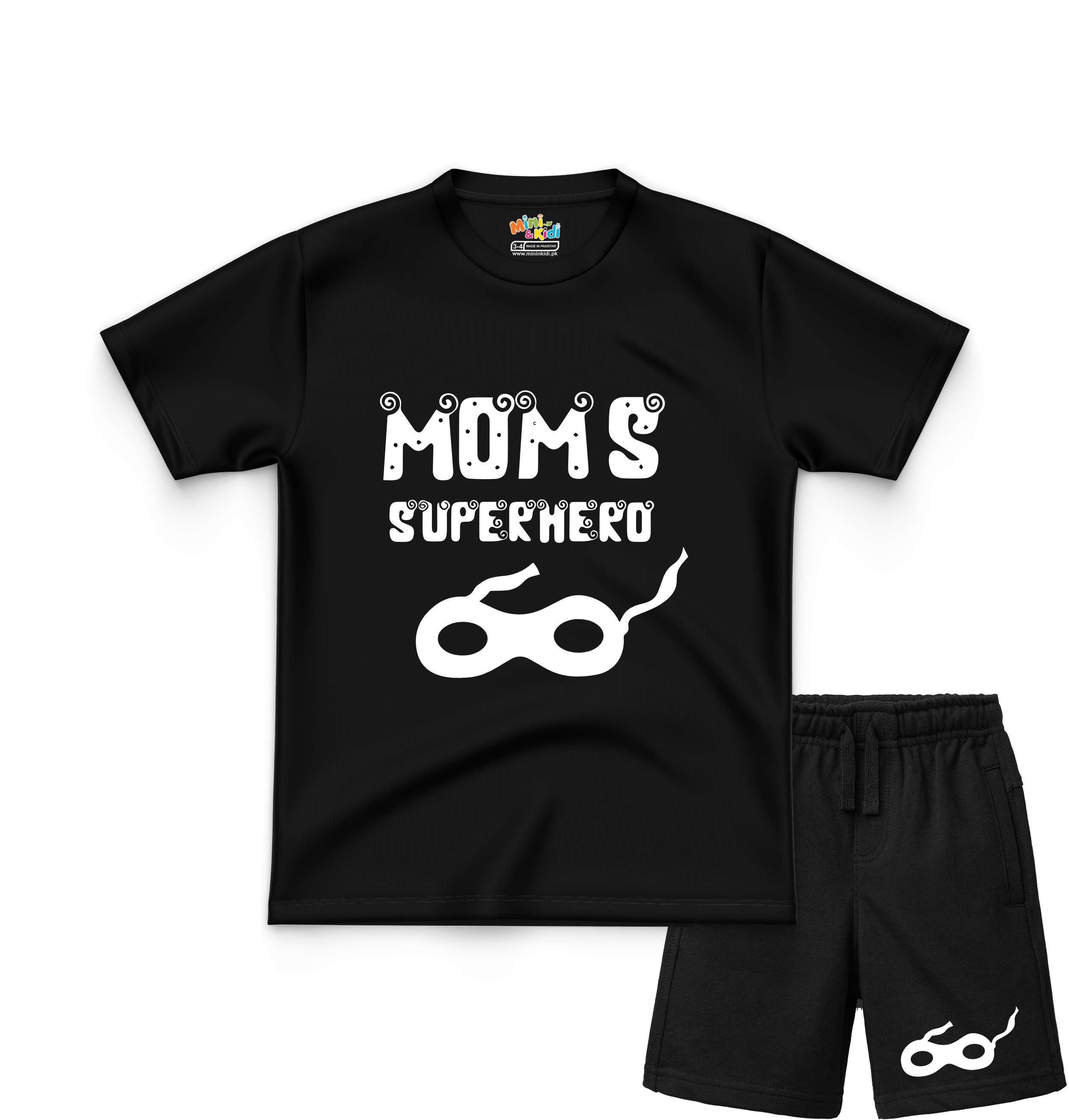 Moms Superhero T-Shirt and Shorts Set