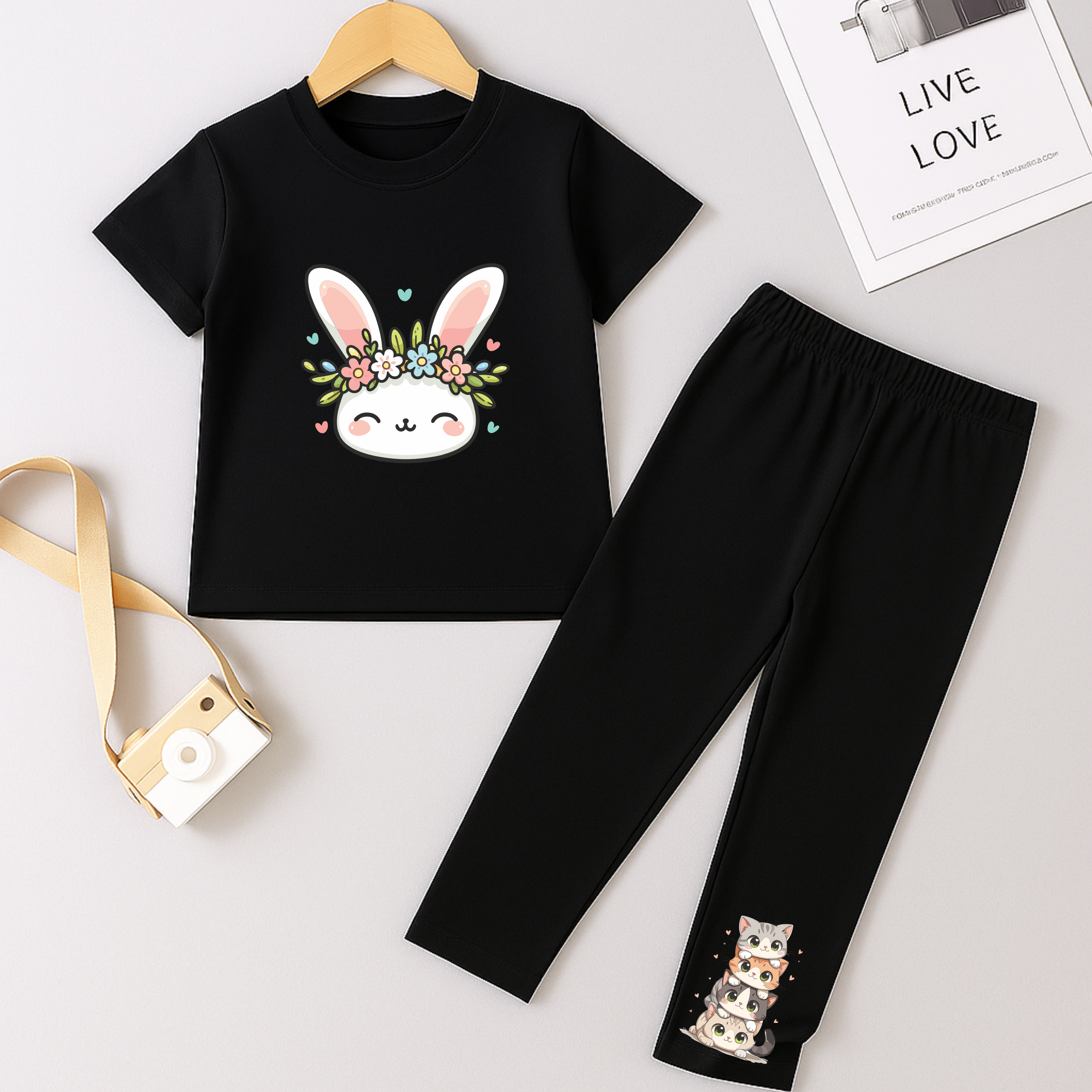 Floral Bunny Trouser Set