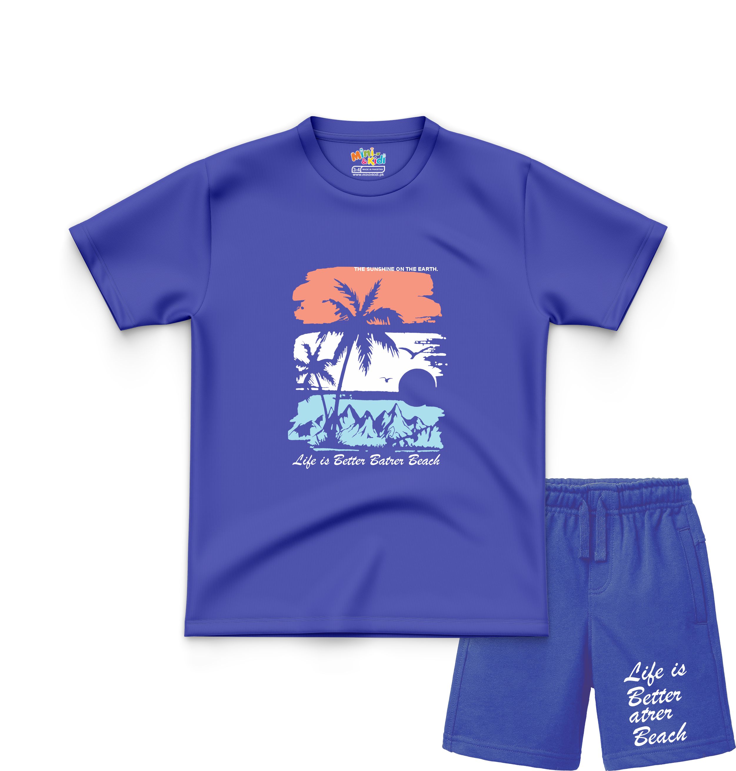 Summer Beach T-Shirt and Shorts Set