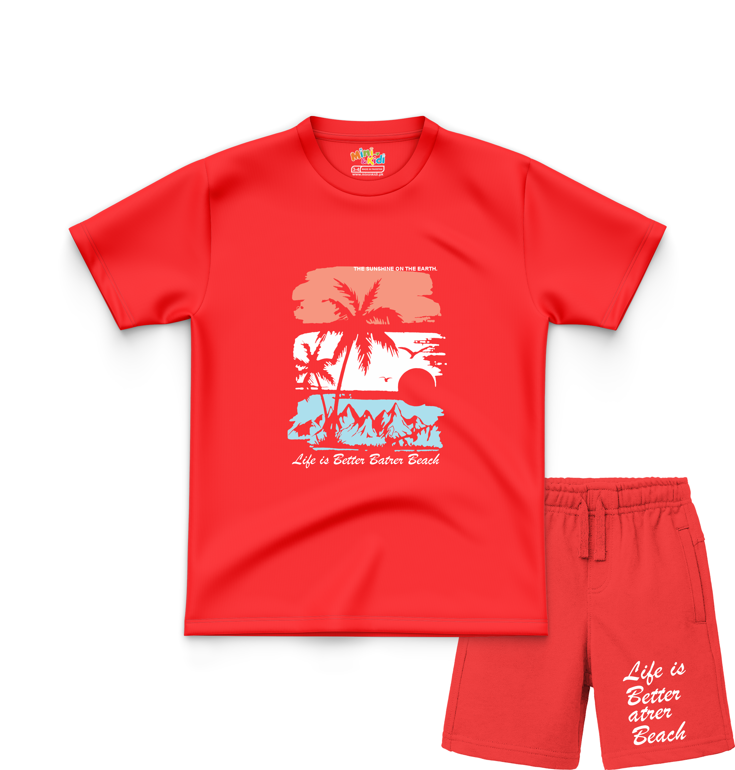 Summer Beach T-Shirt and Shorts Set