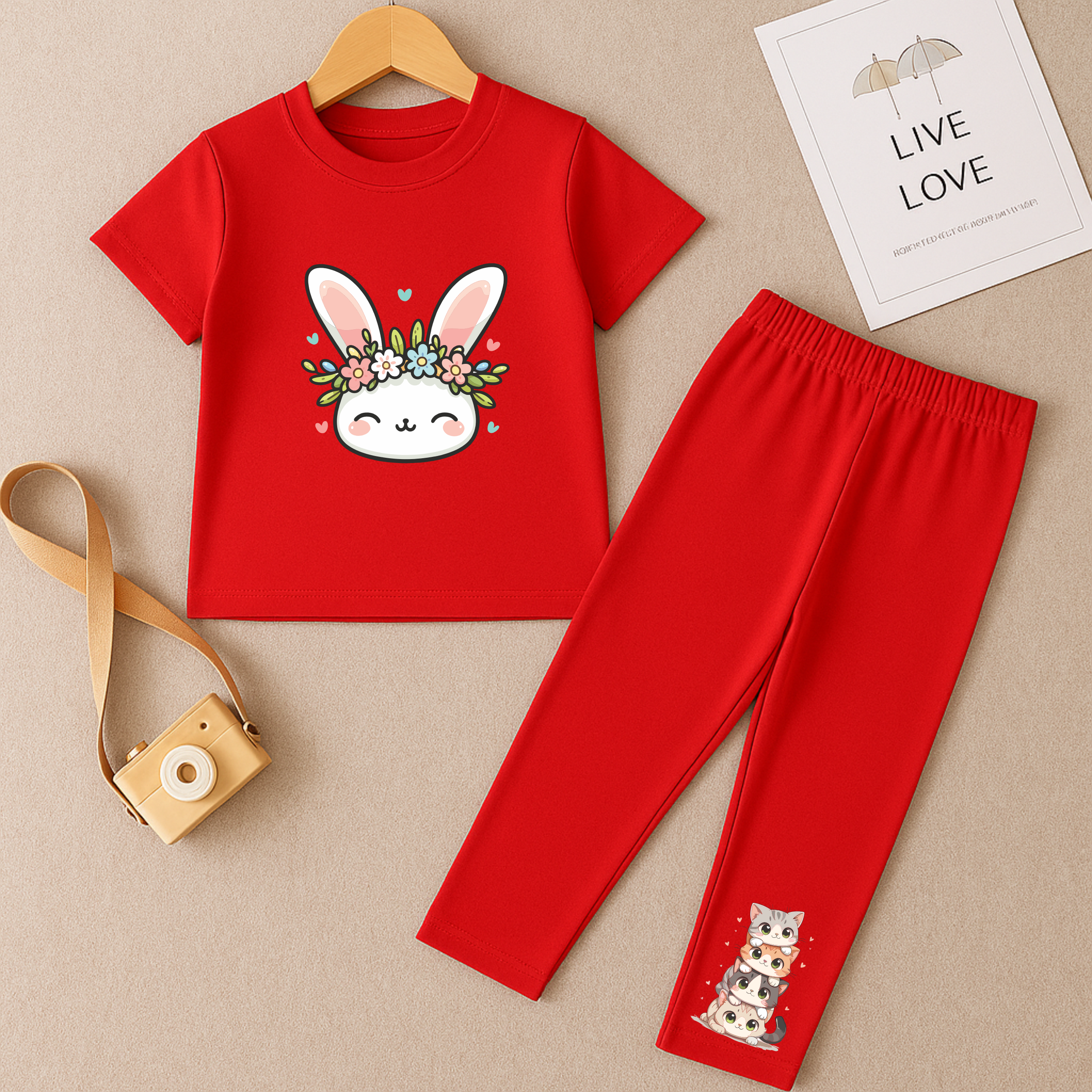 Floral Bunny Trouser Set