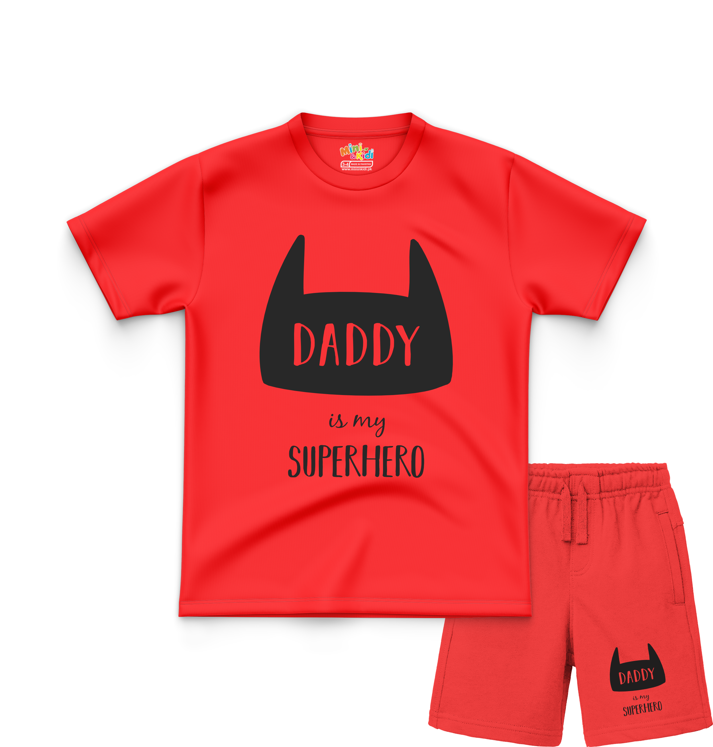 Daddy is My Super Hero T-Shirt and Shorts Set