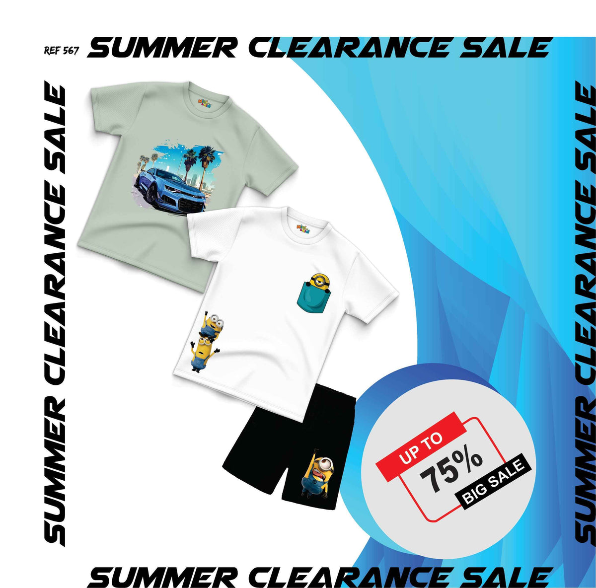 Pack of 2 shirts & short ( 5-6 years)