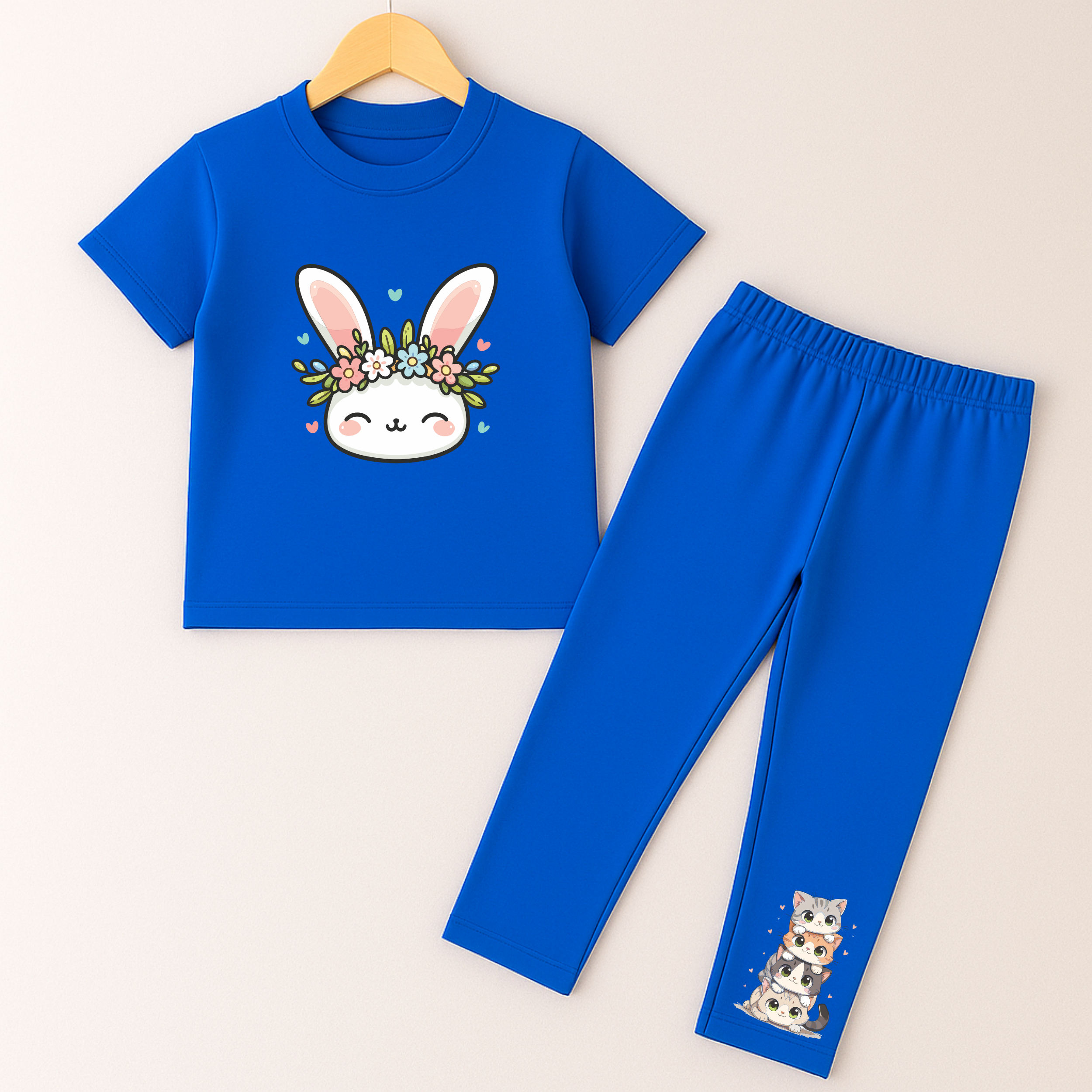 Floral Bunny Trouser Set