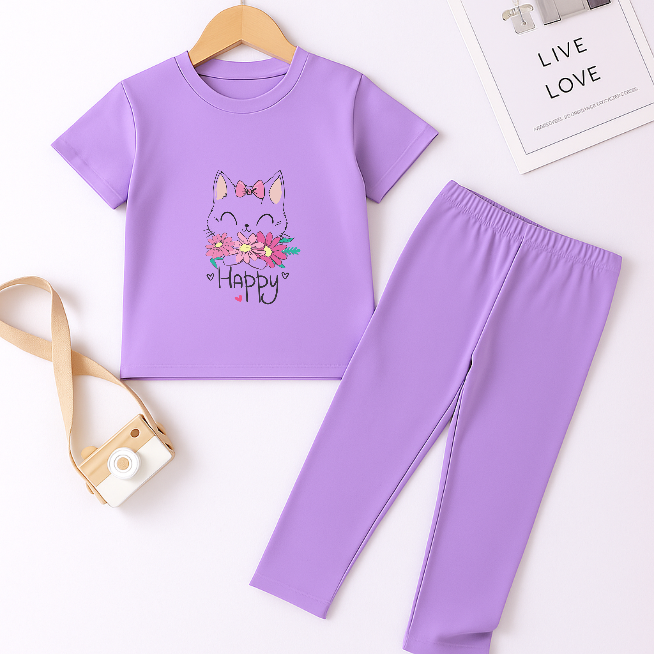Happy Cat Trouser Set