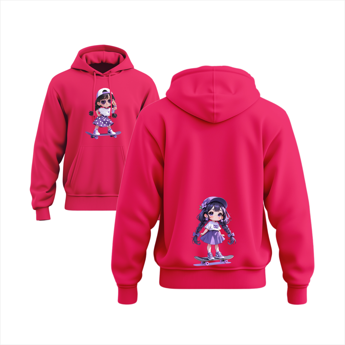 Kawaii Skater Vibe hoodie