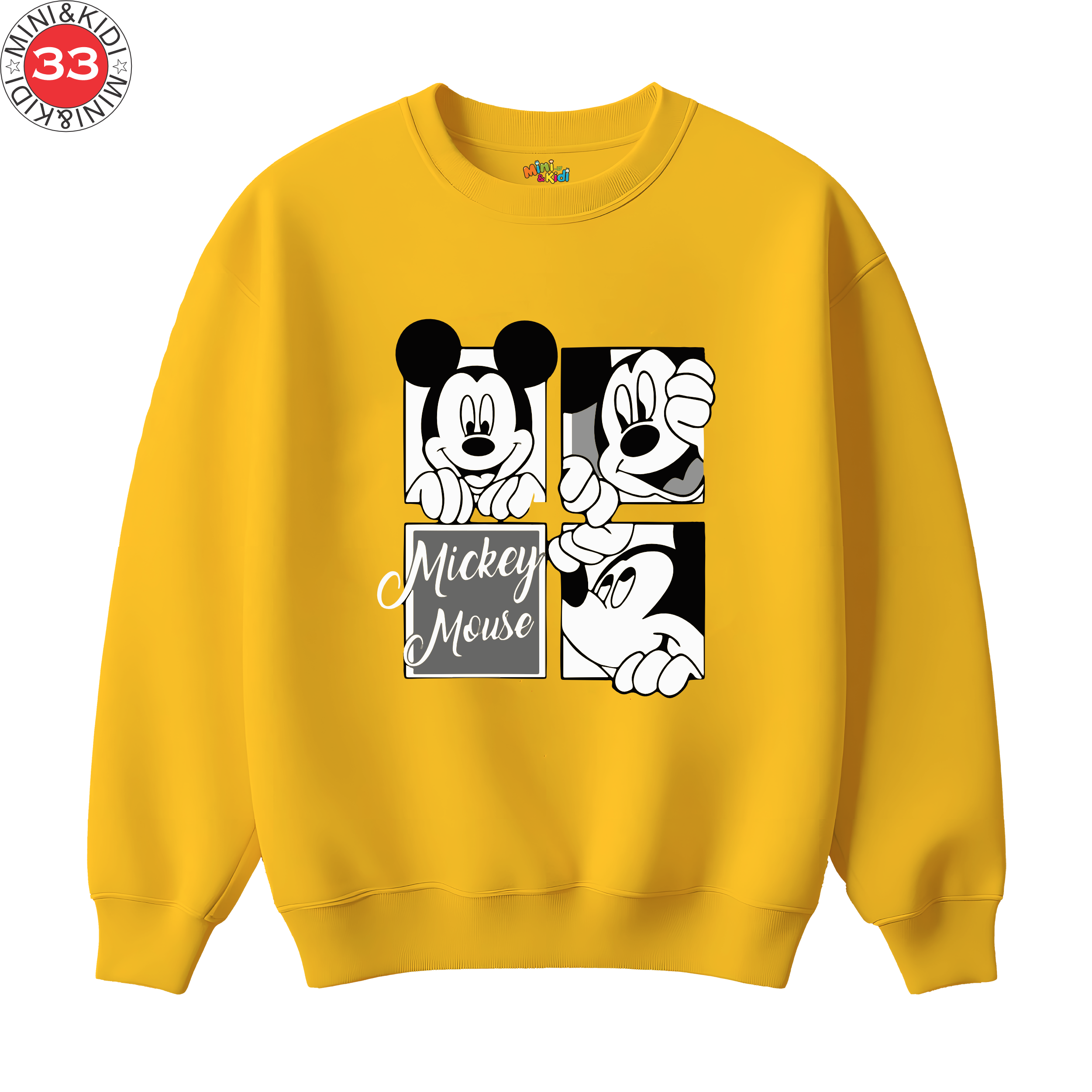 mickey grid sweatshirt