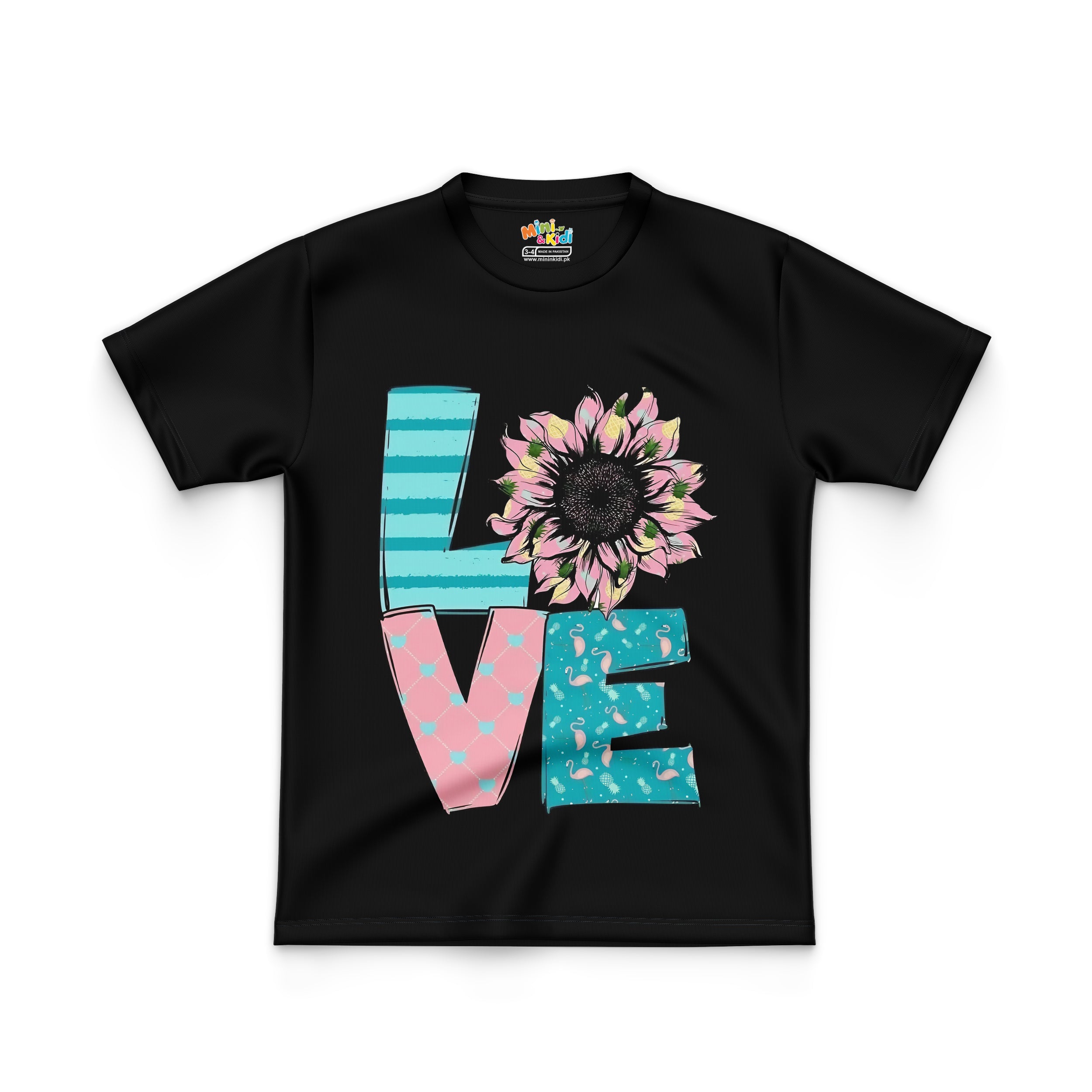Sunflower-adorned "LOVE"