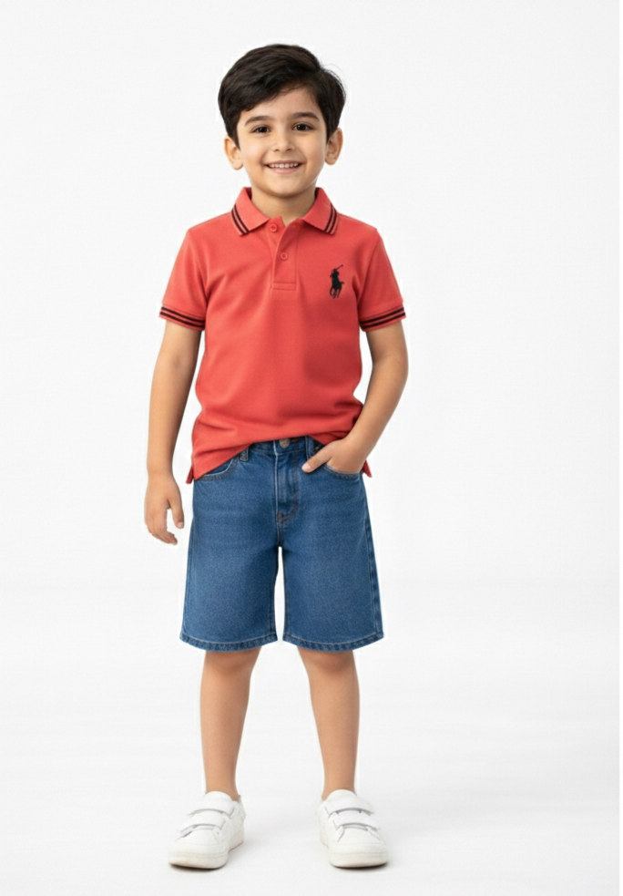 POLO-T SHIRT LIGHT RED