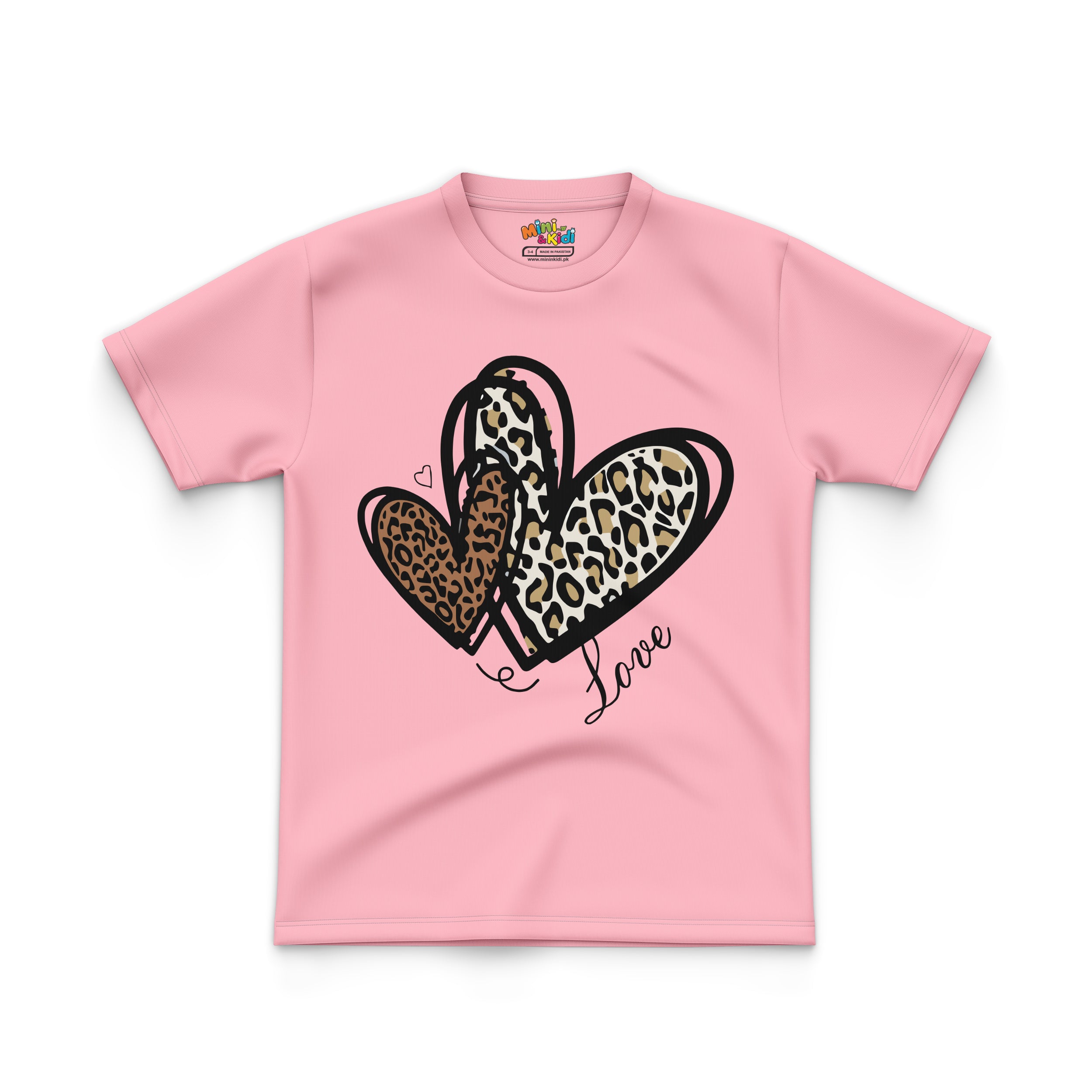 kids' t-shirt features a design of Hearts