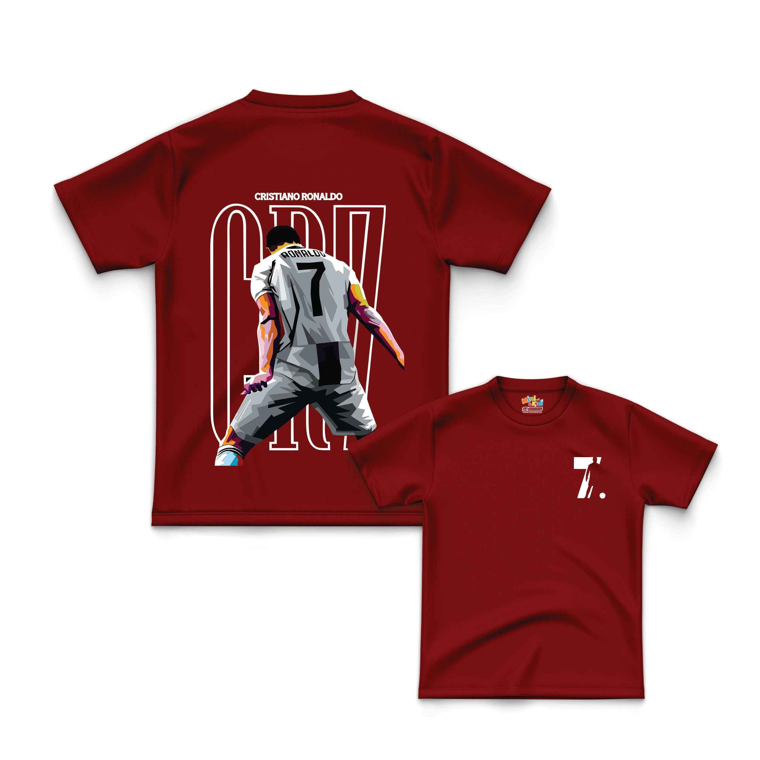 Ronaldo"CR7," Football t-shirt
