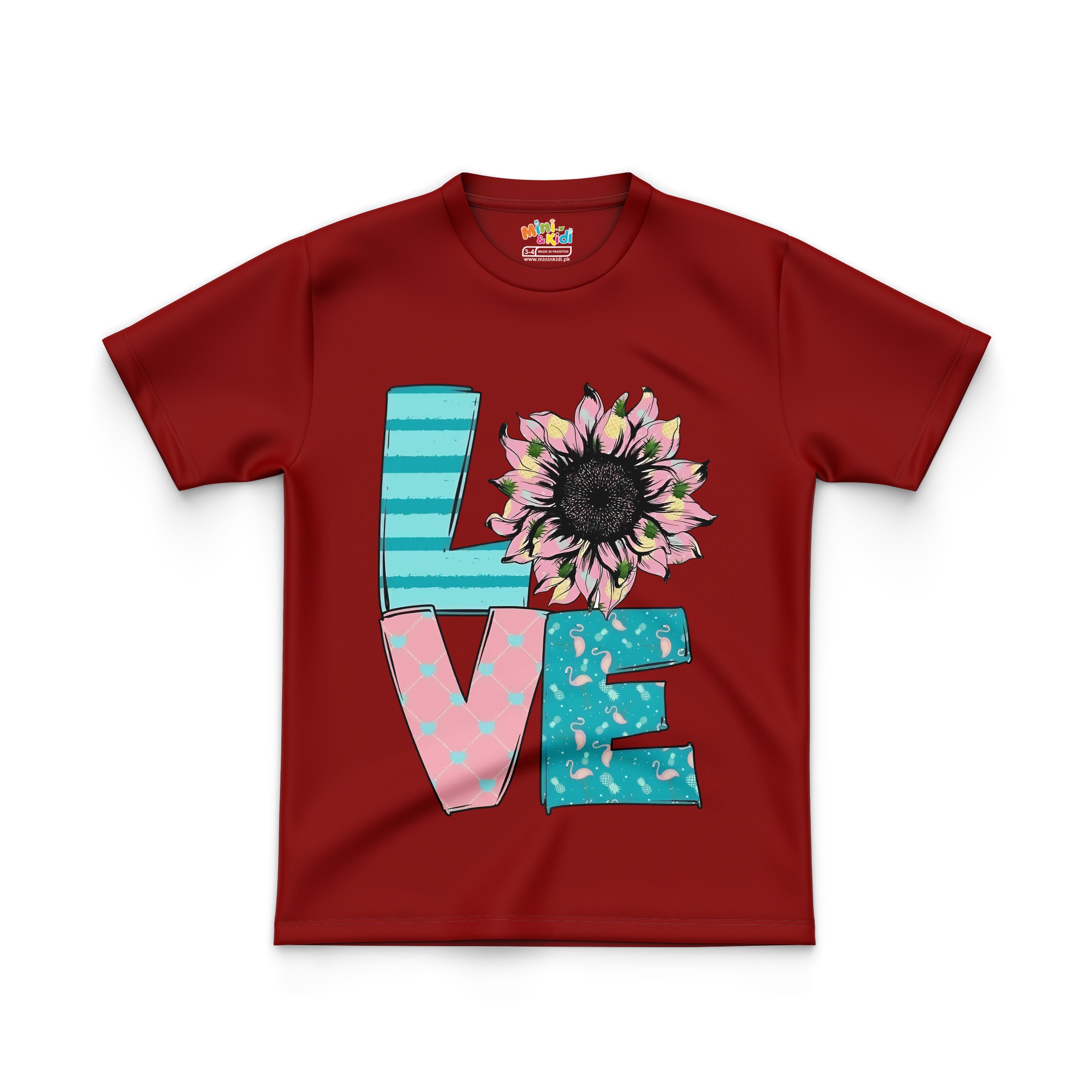 Sunflower-adorned "LOVE"
