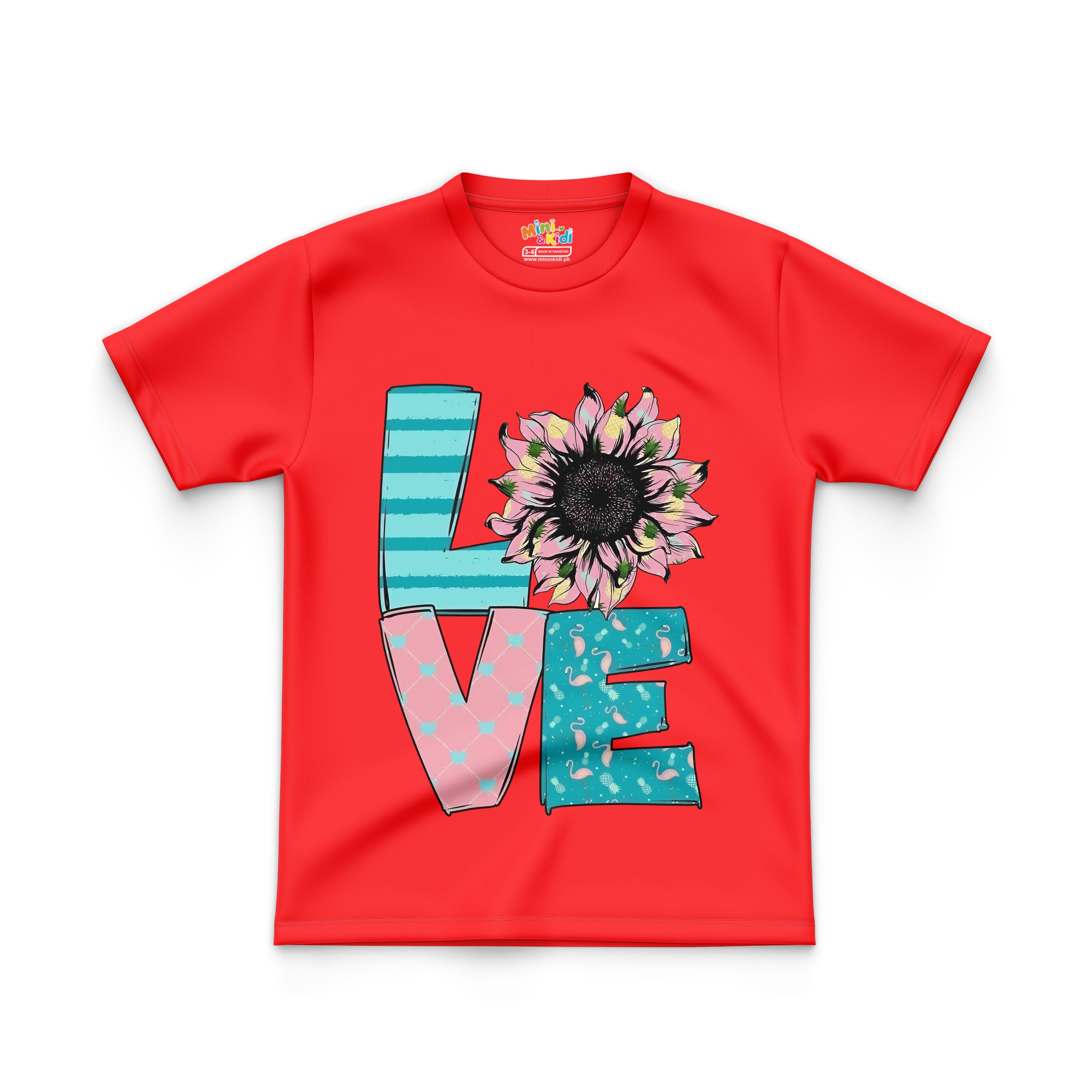 Sunflower-adorned "LOVE"