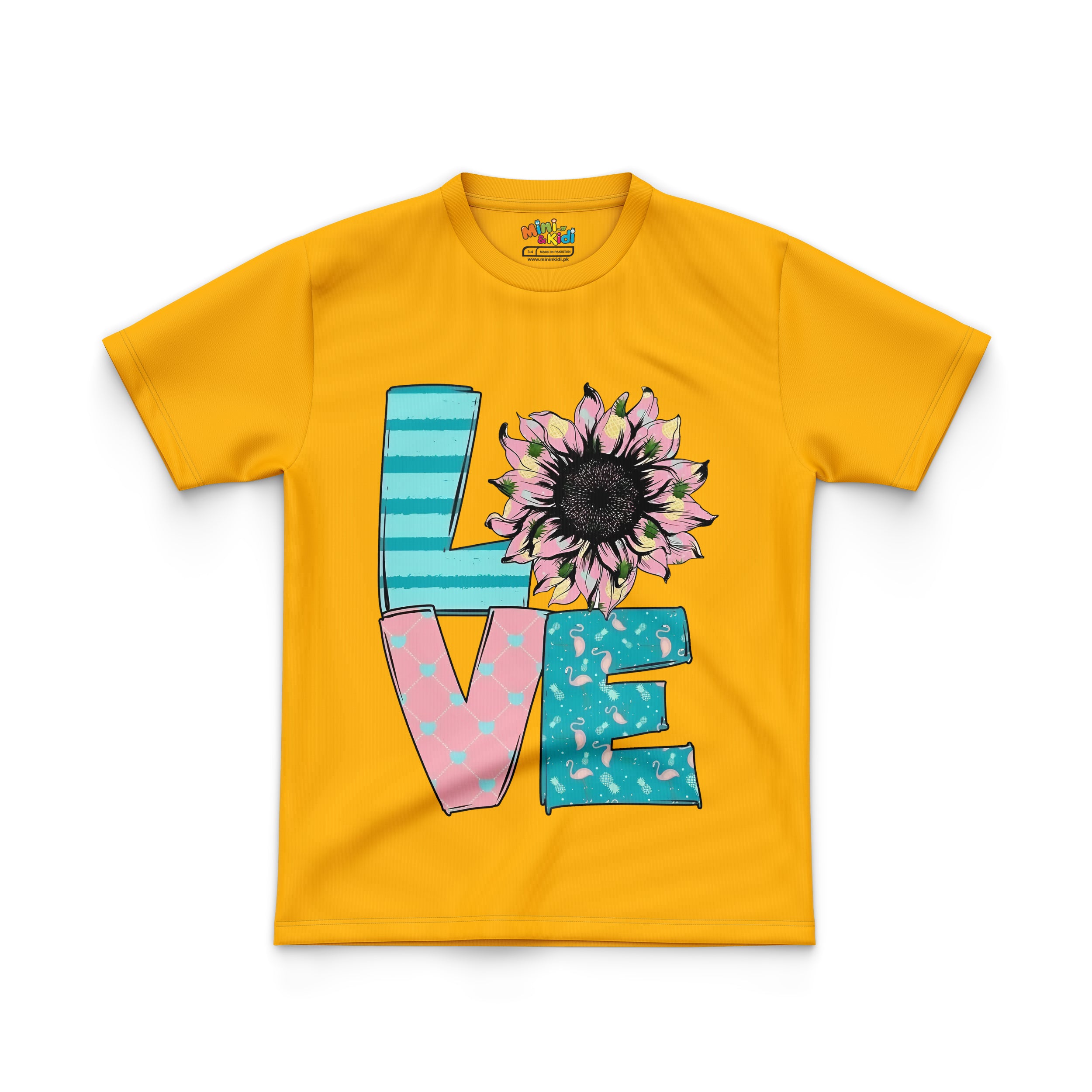 Sunflower-adorned "LOVE"