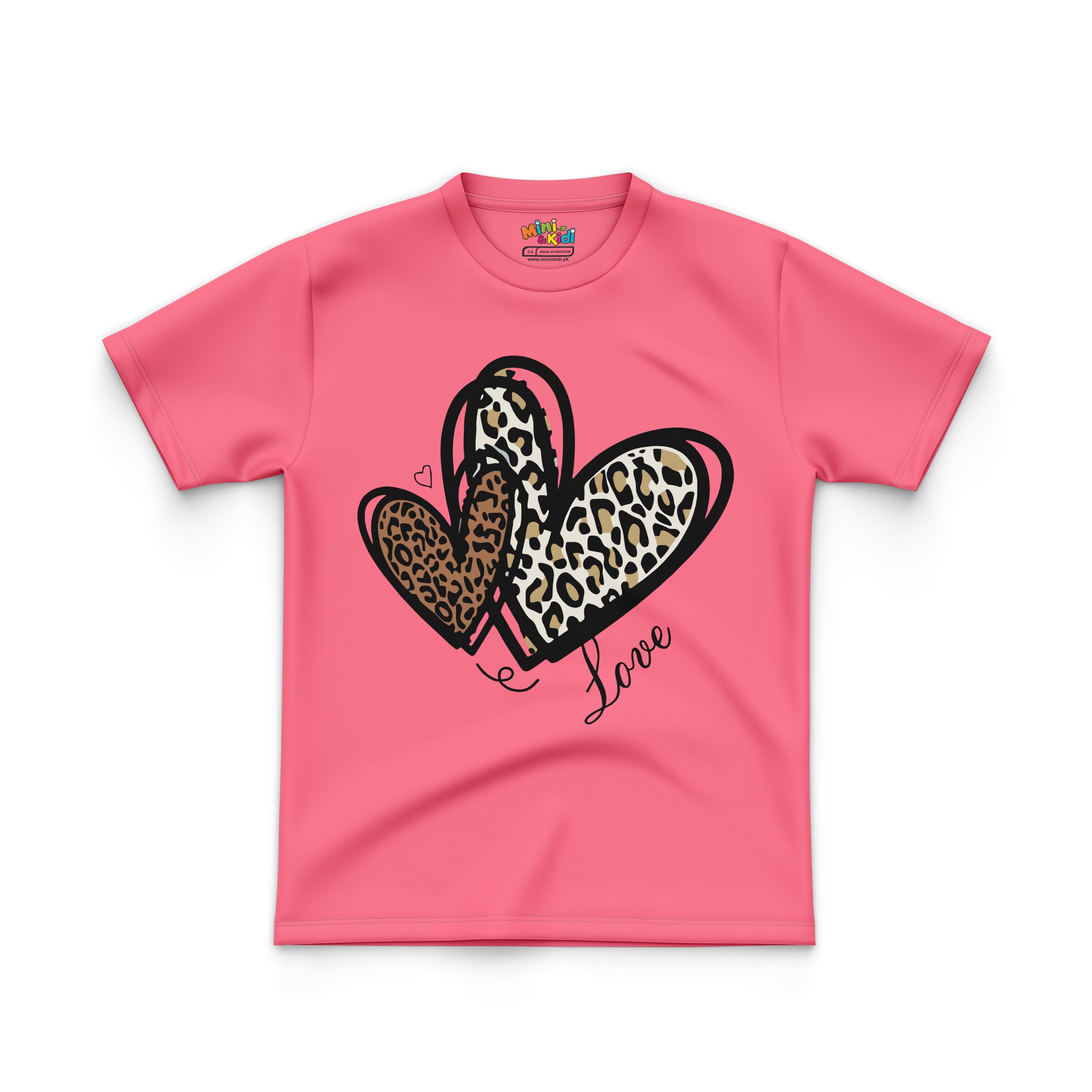 kids' t-shirt features a design of Hearts