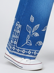 embroidered flared jeans