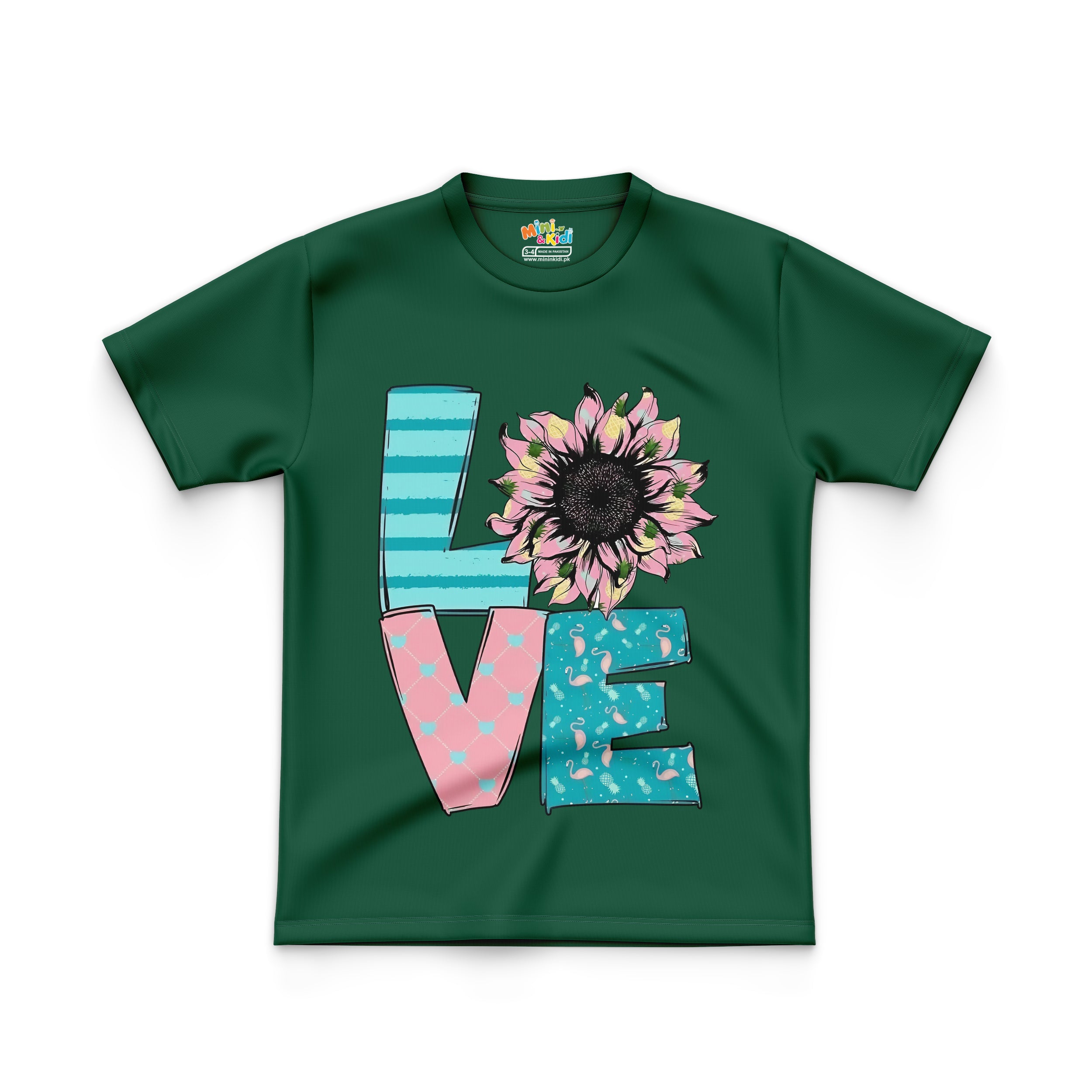 Sunflower-adorned "LOVE"