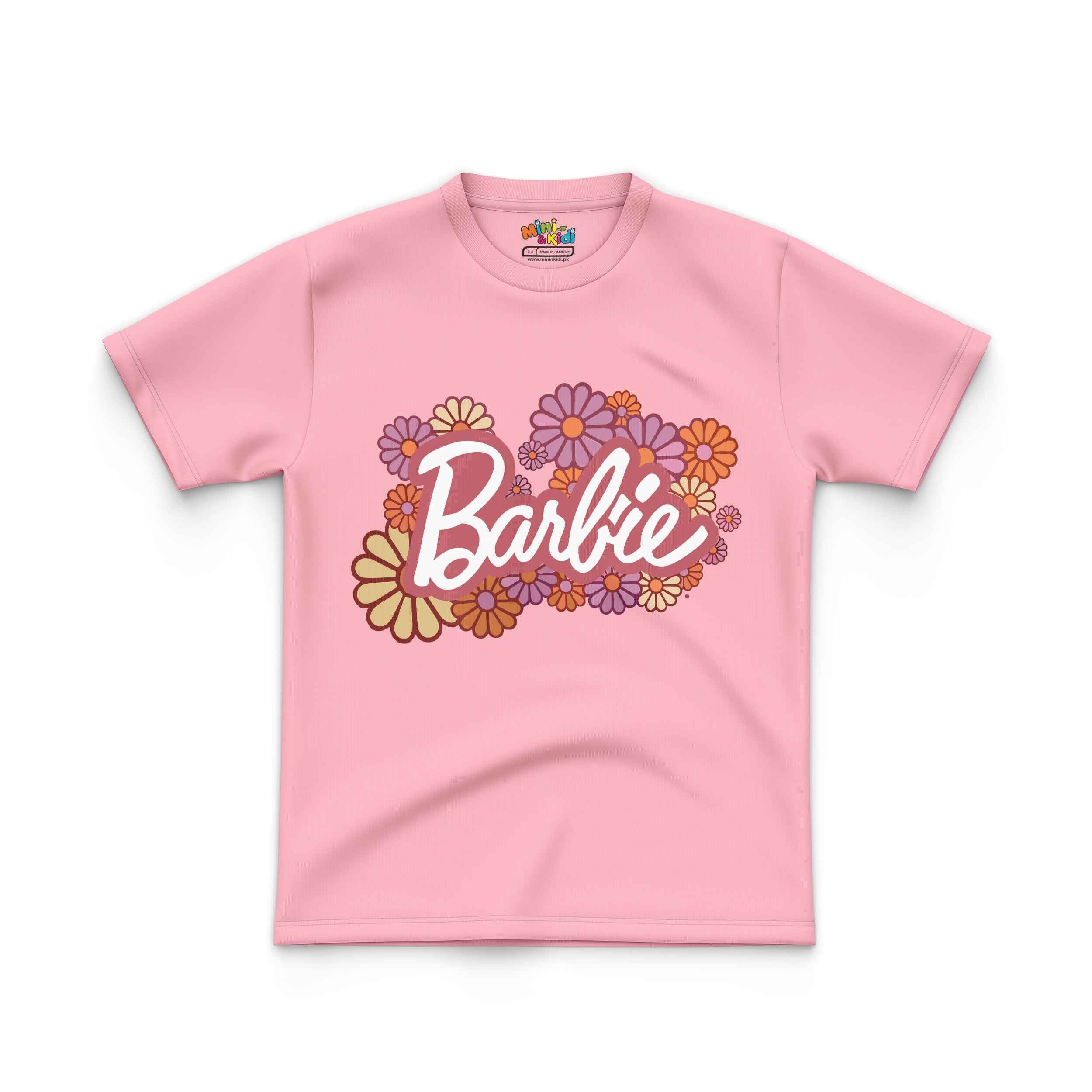 Kids T shirt Barbie Flower