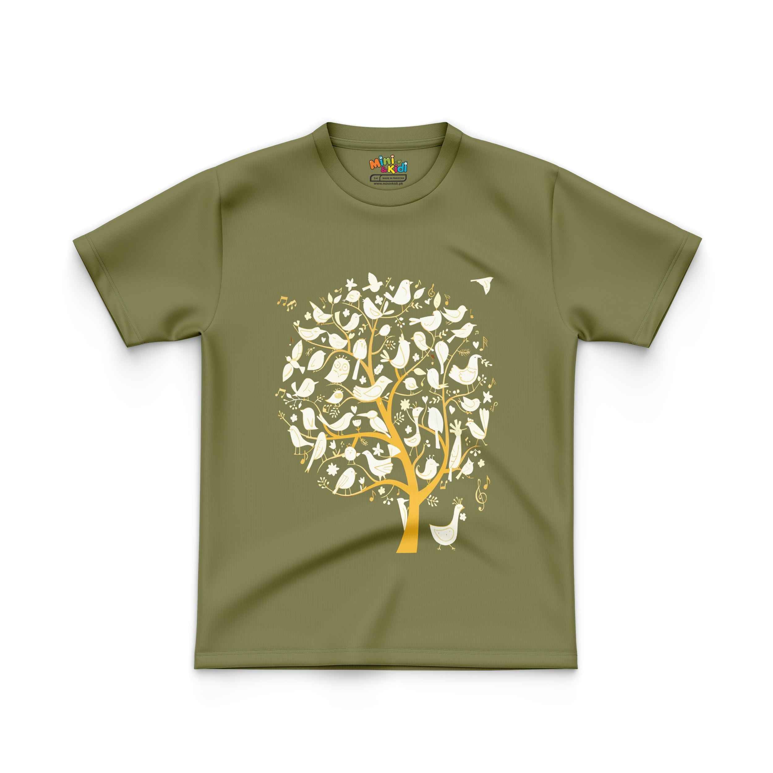 Tree Design Kids T Shirt