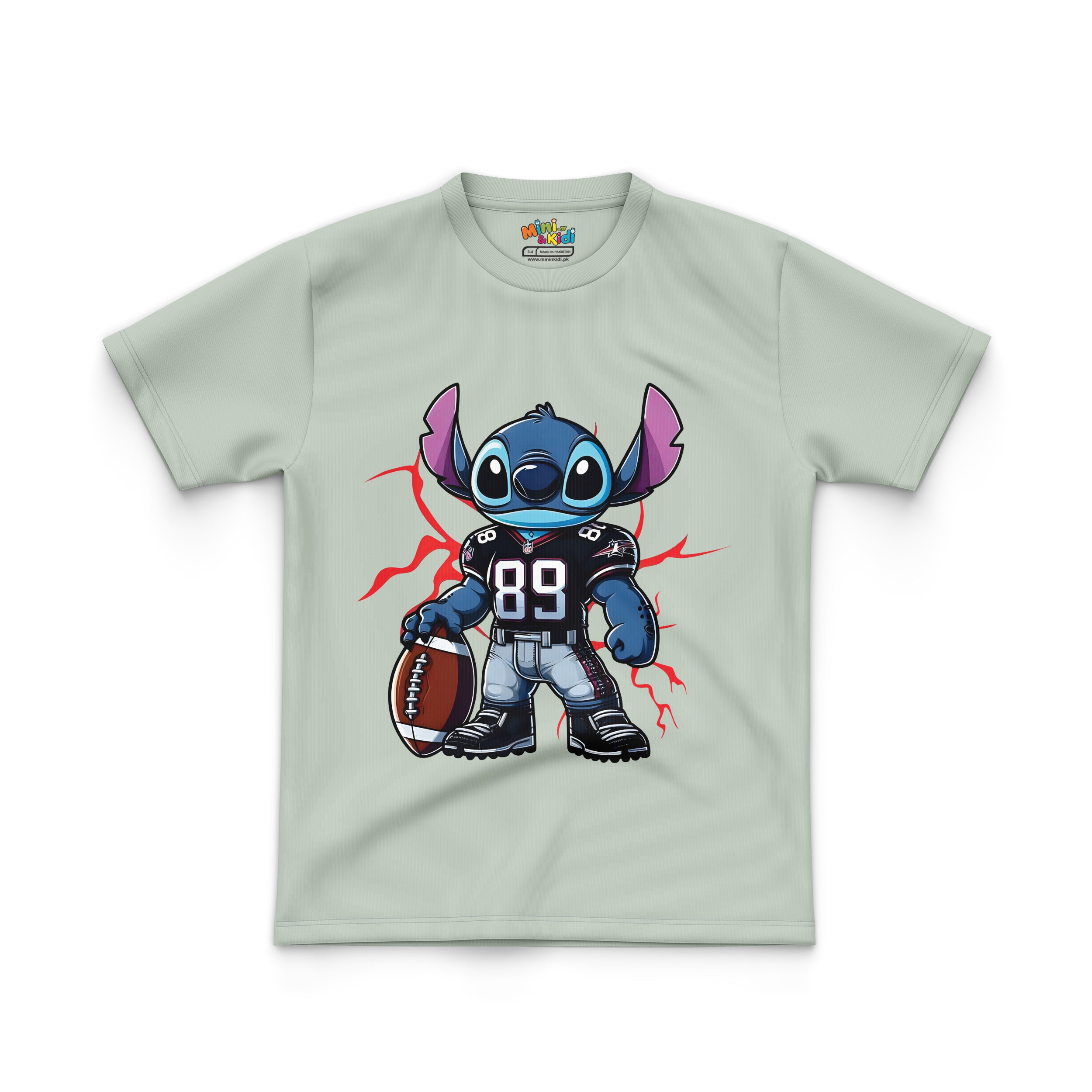 STITCH holding football