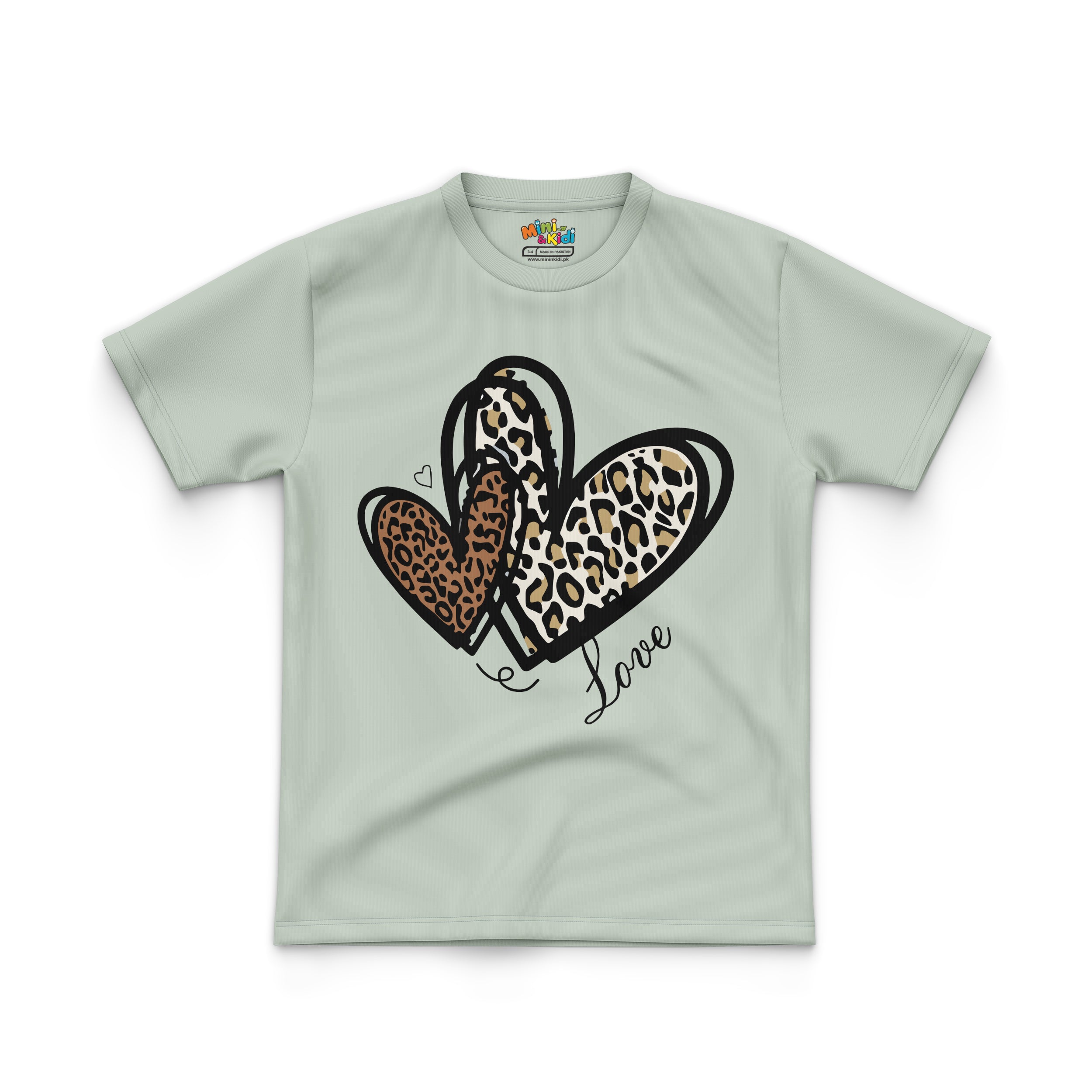 kids' t-shirt features a design of Hearts
