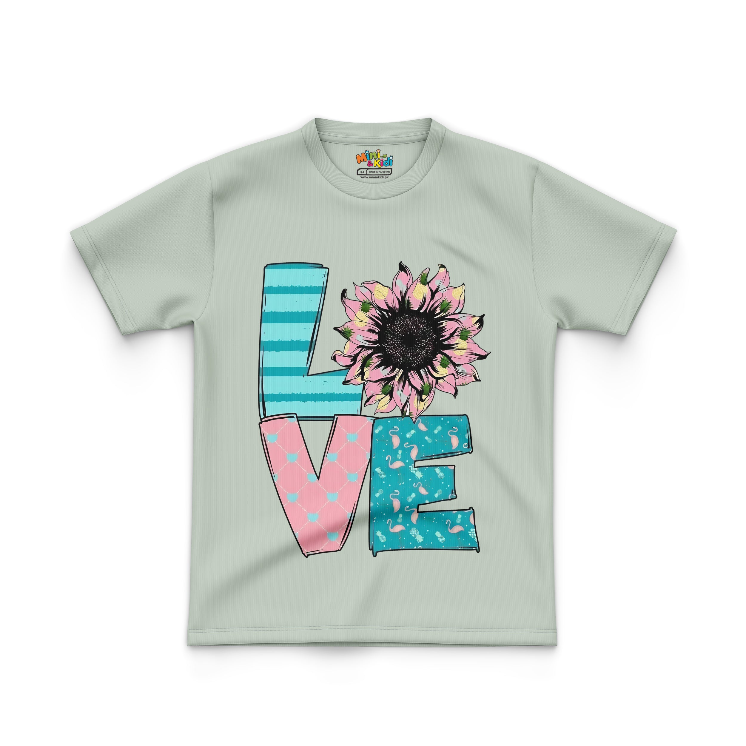 Sunflower-adorned "LOVE"