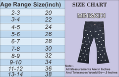 black baby Baggy Fit Elastic Waist Embroidery Detailed  Girl Jean (Copy)