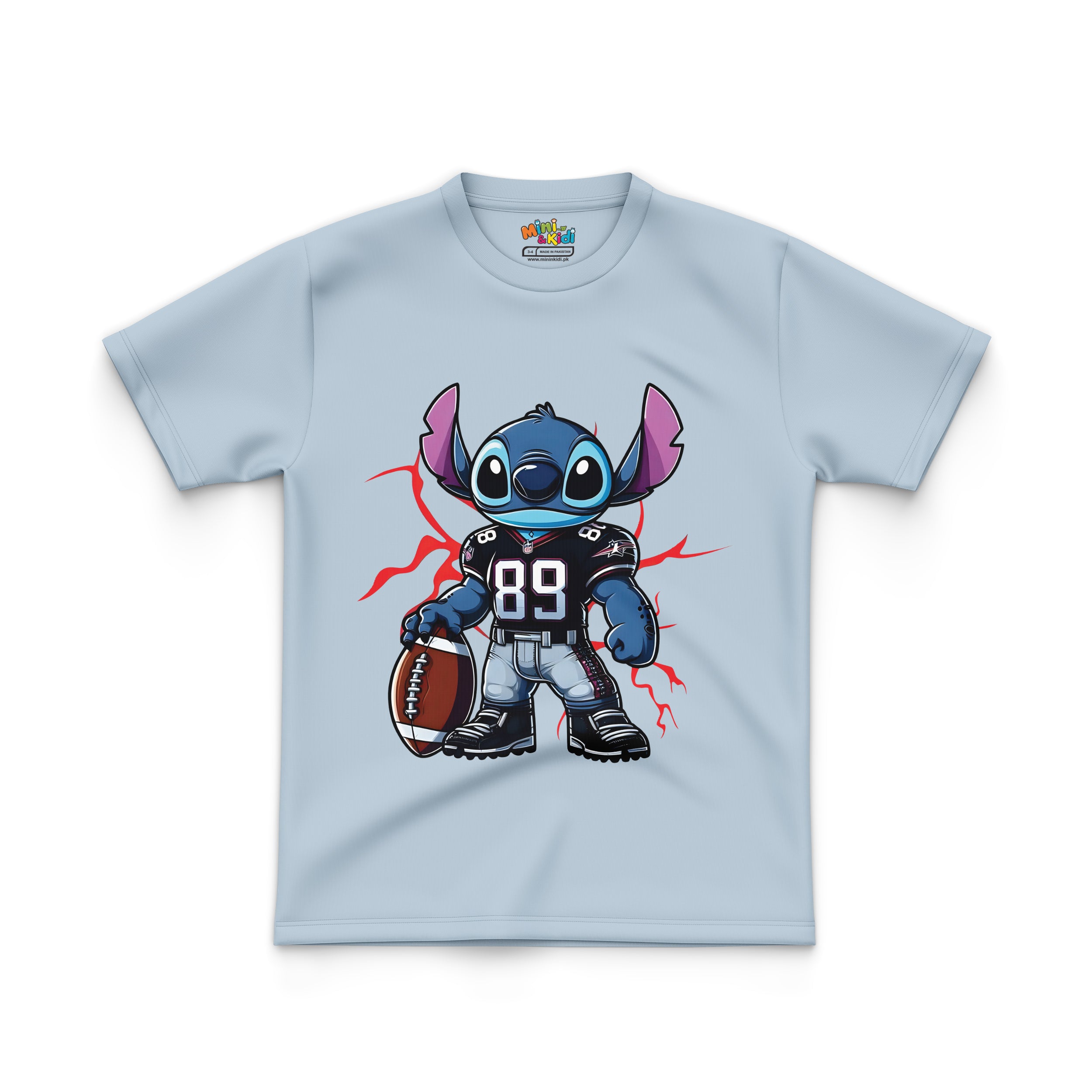 STITCH holding football