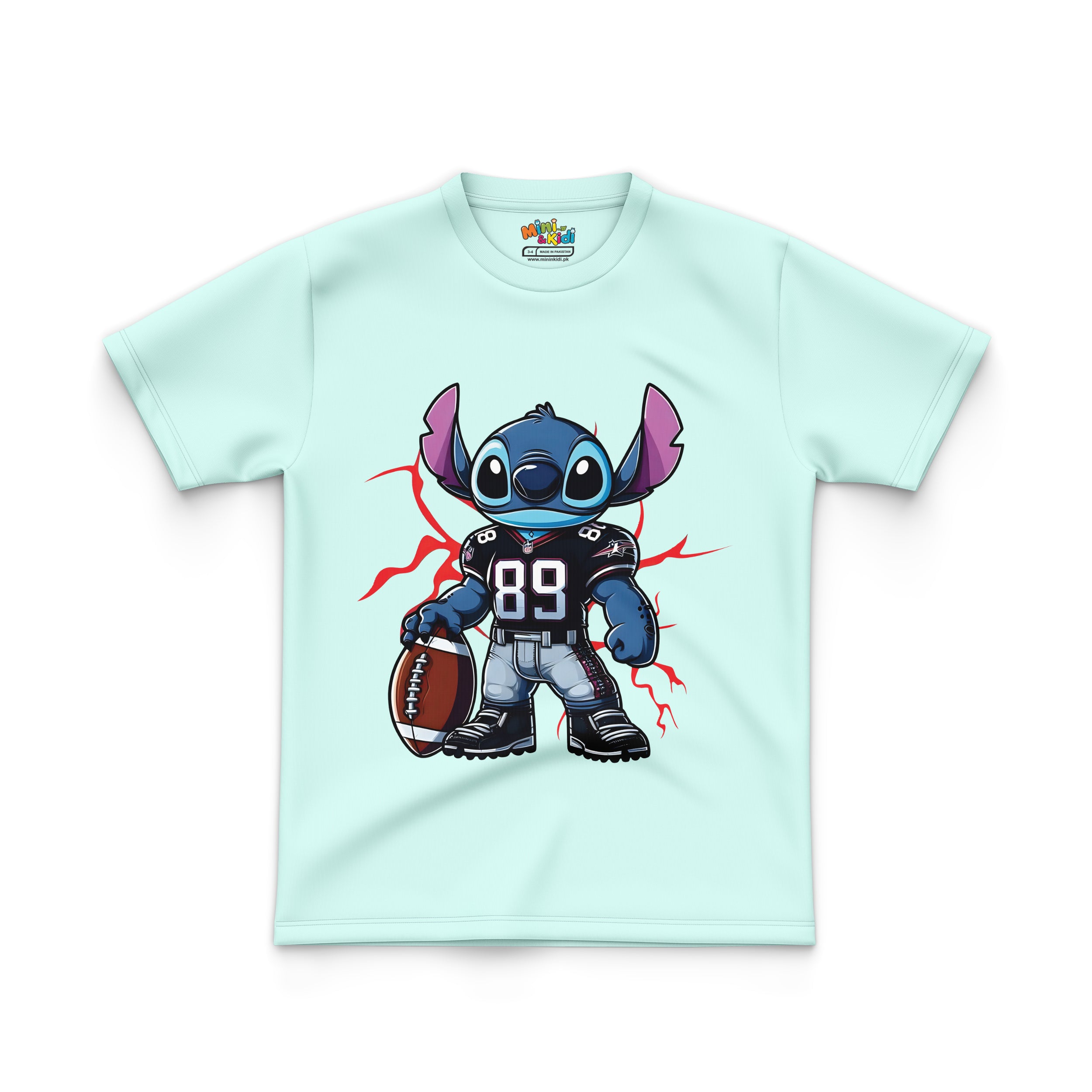 STITCH holding football