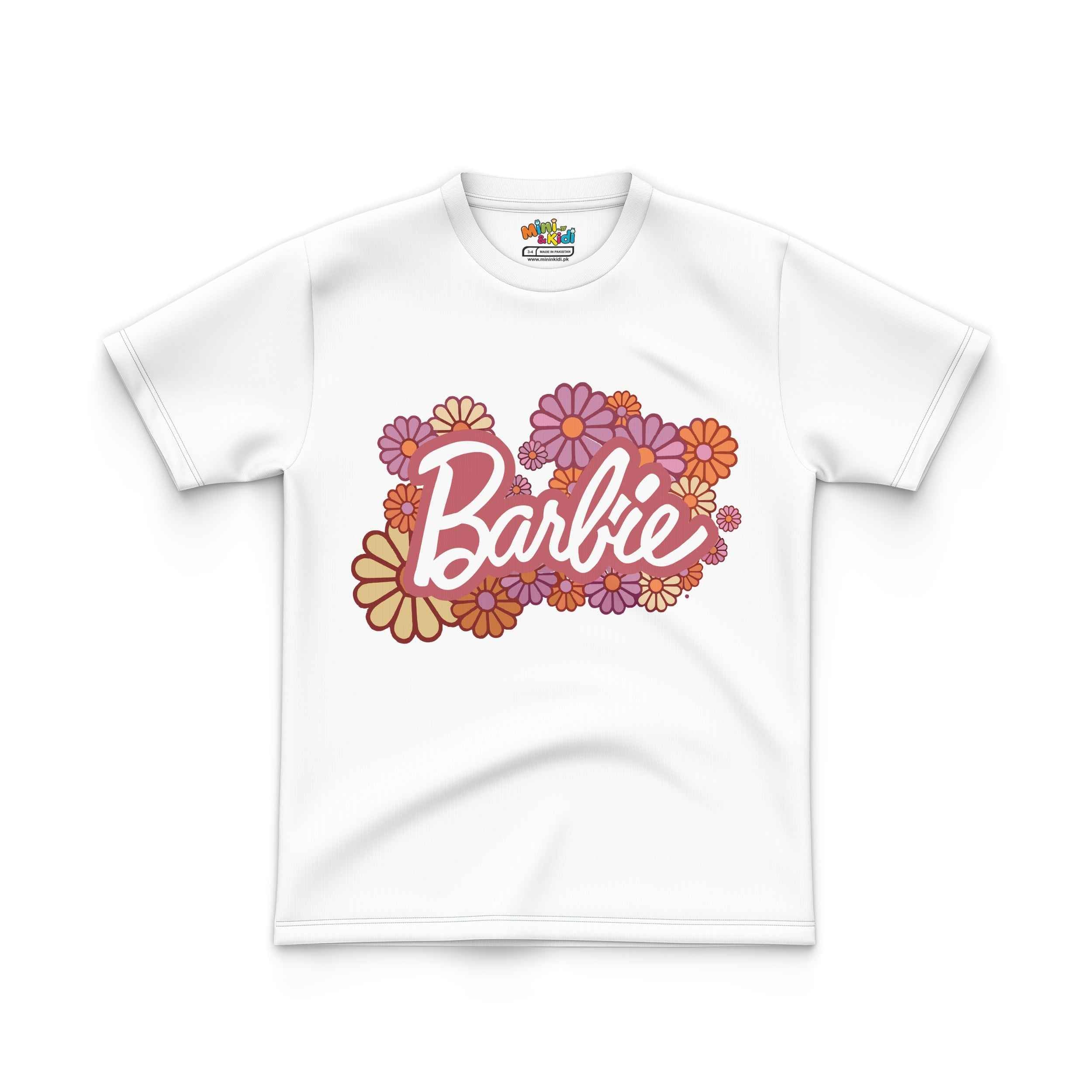 Kids T shirt Barbie Flower