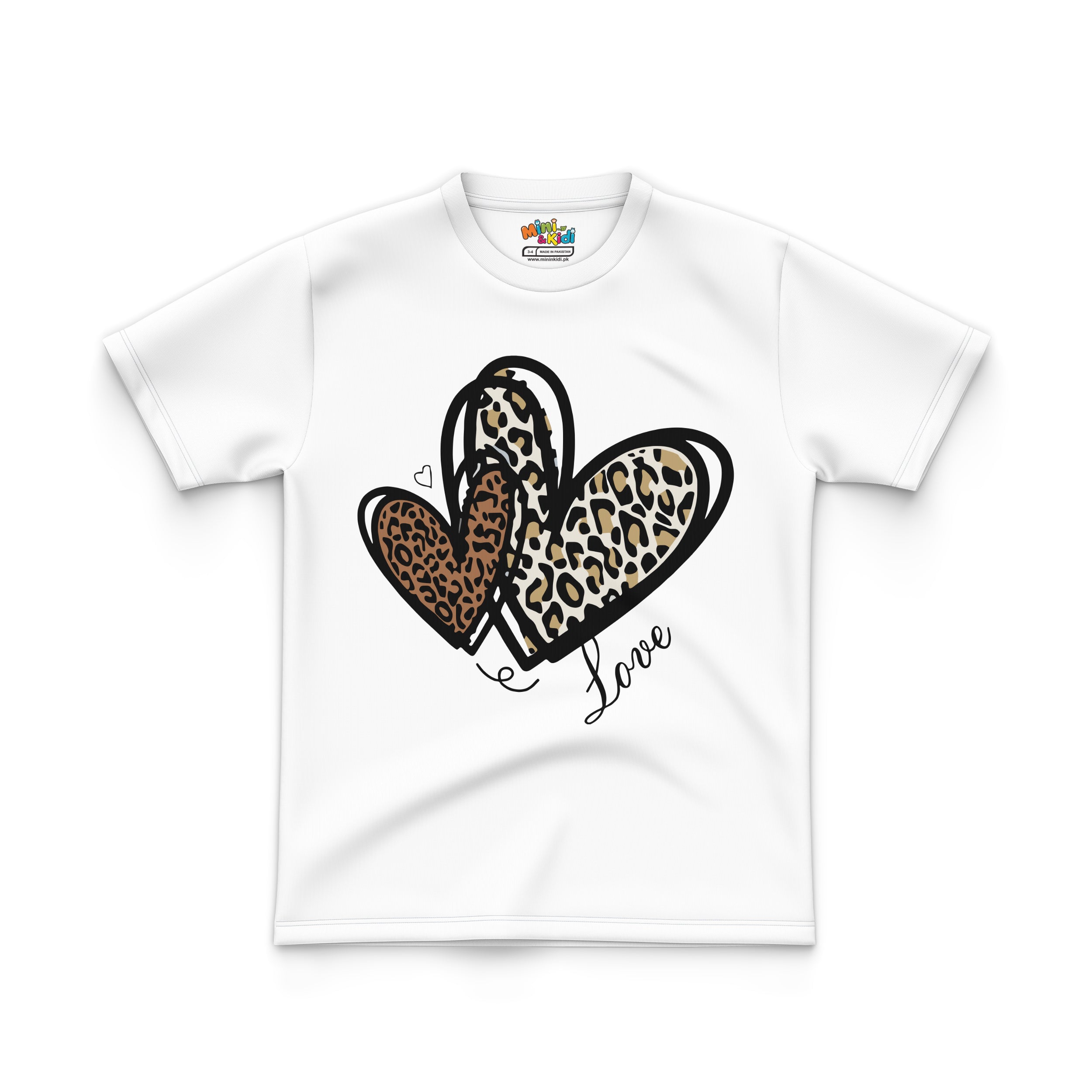 kids' t-shirt features a design of Hearts