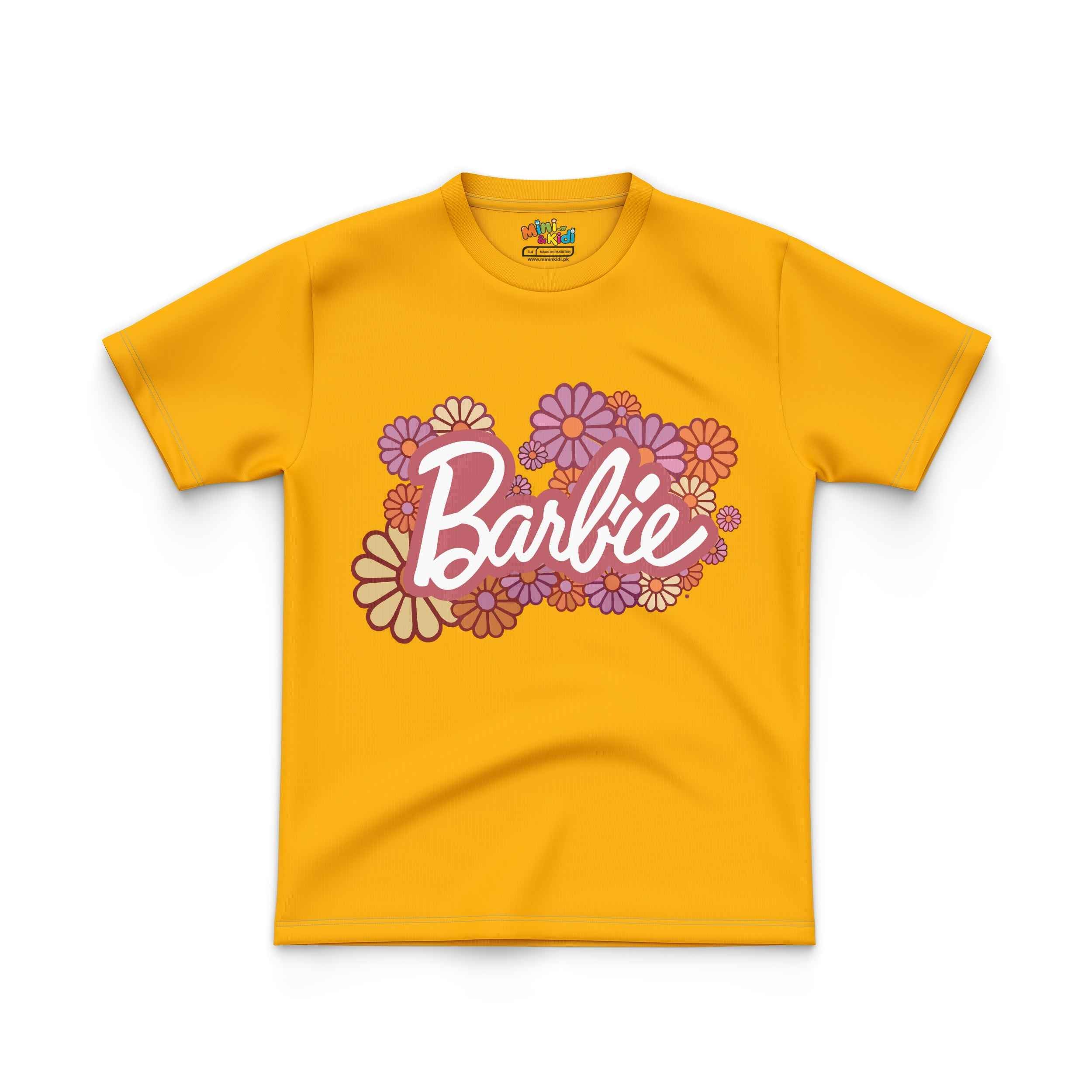 Kids T shirt Barbie Flower